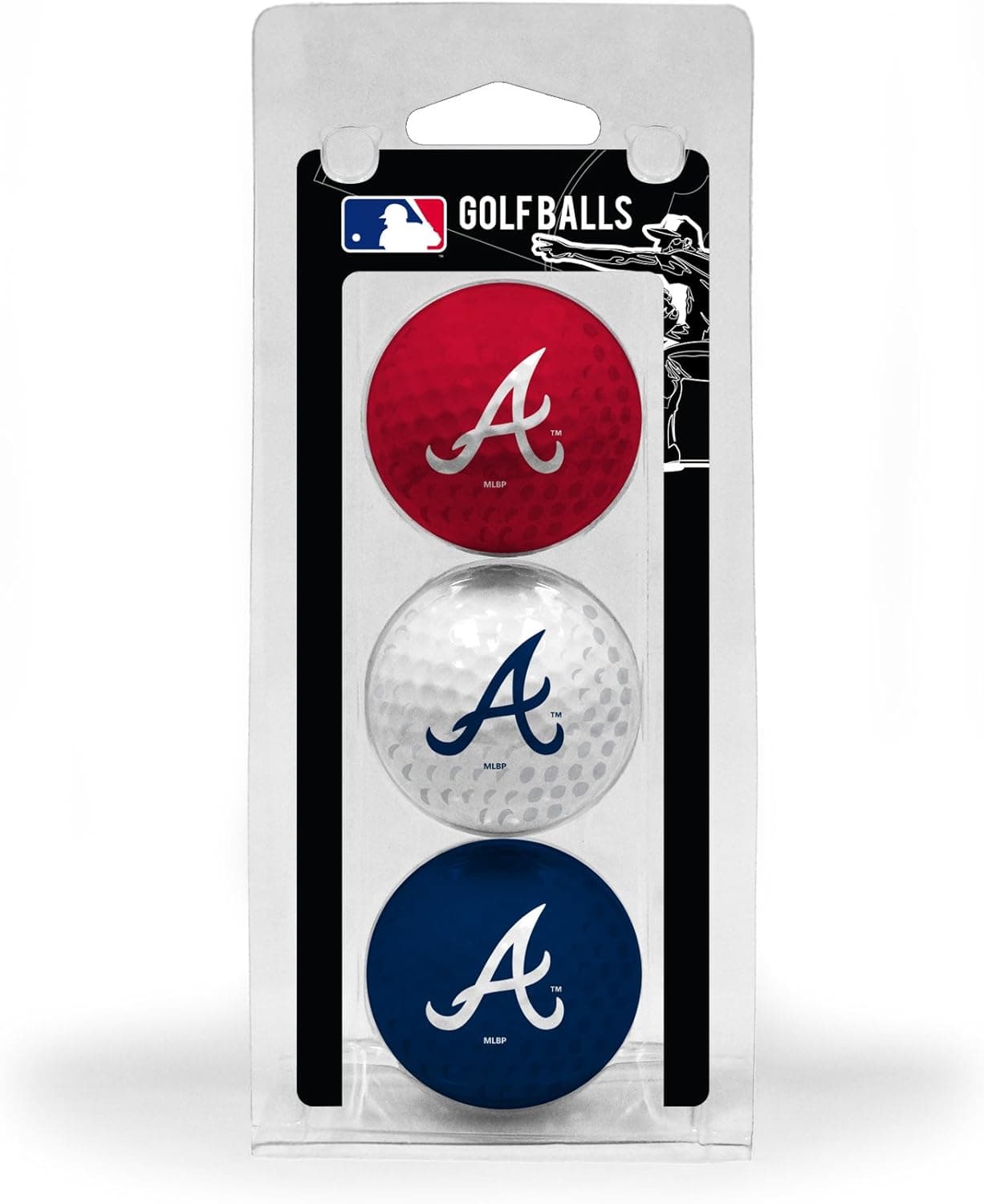 Team Golf MLB Regulation Size Golf Balls, 3 Pack, Full Color Durable Team Imprint