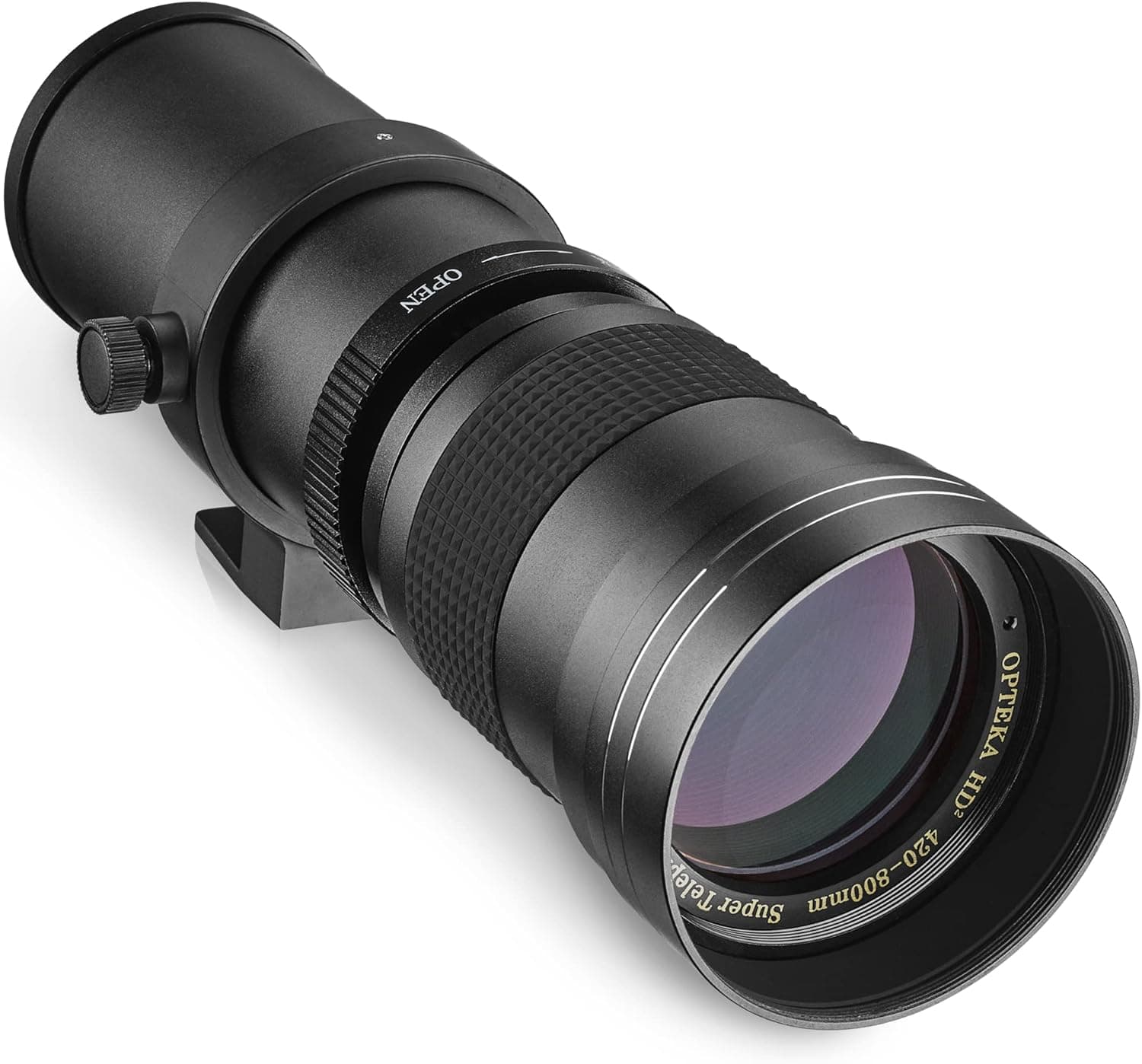 Opteka 420-800mm f/8.3 HD Telephoto Zoom Lens for Pentax K-70, K-50, K-3 II, KP, K-1, K-S2, K-S1, K-500, K-30, K5 IIs, K-7, K-5, K-2, K20D, K100D, K110D and K10D Digital SLR Cameras