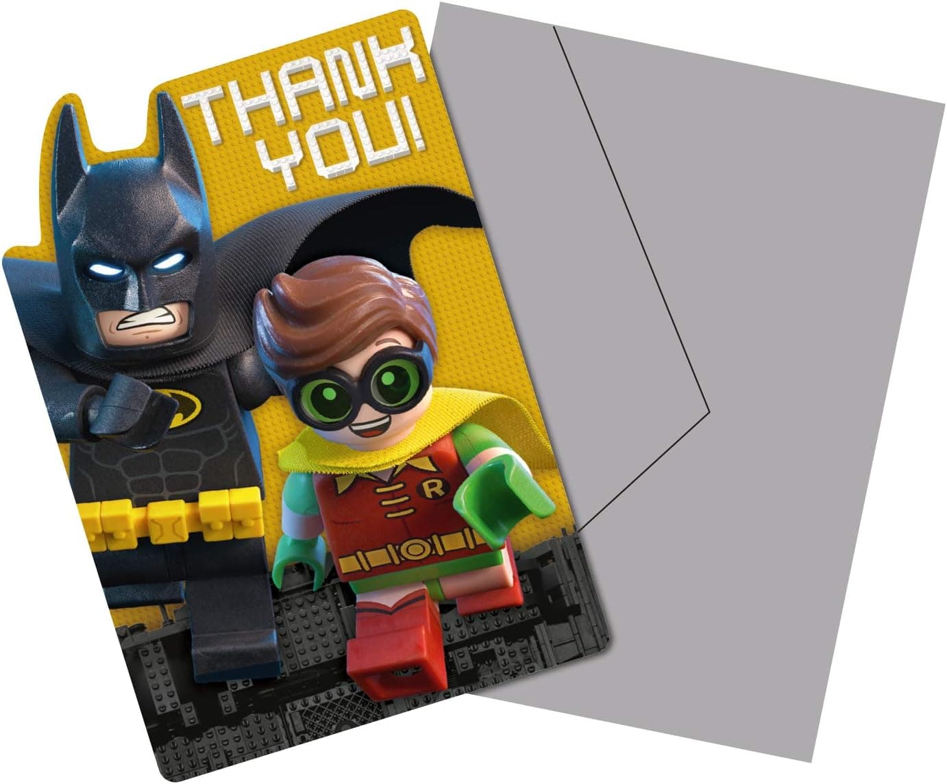 Lego Batman Thank You Postcard, Party Favor