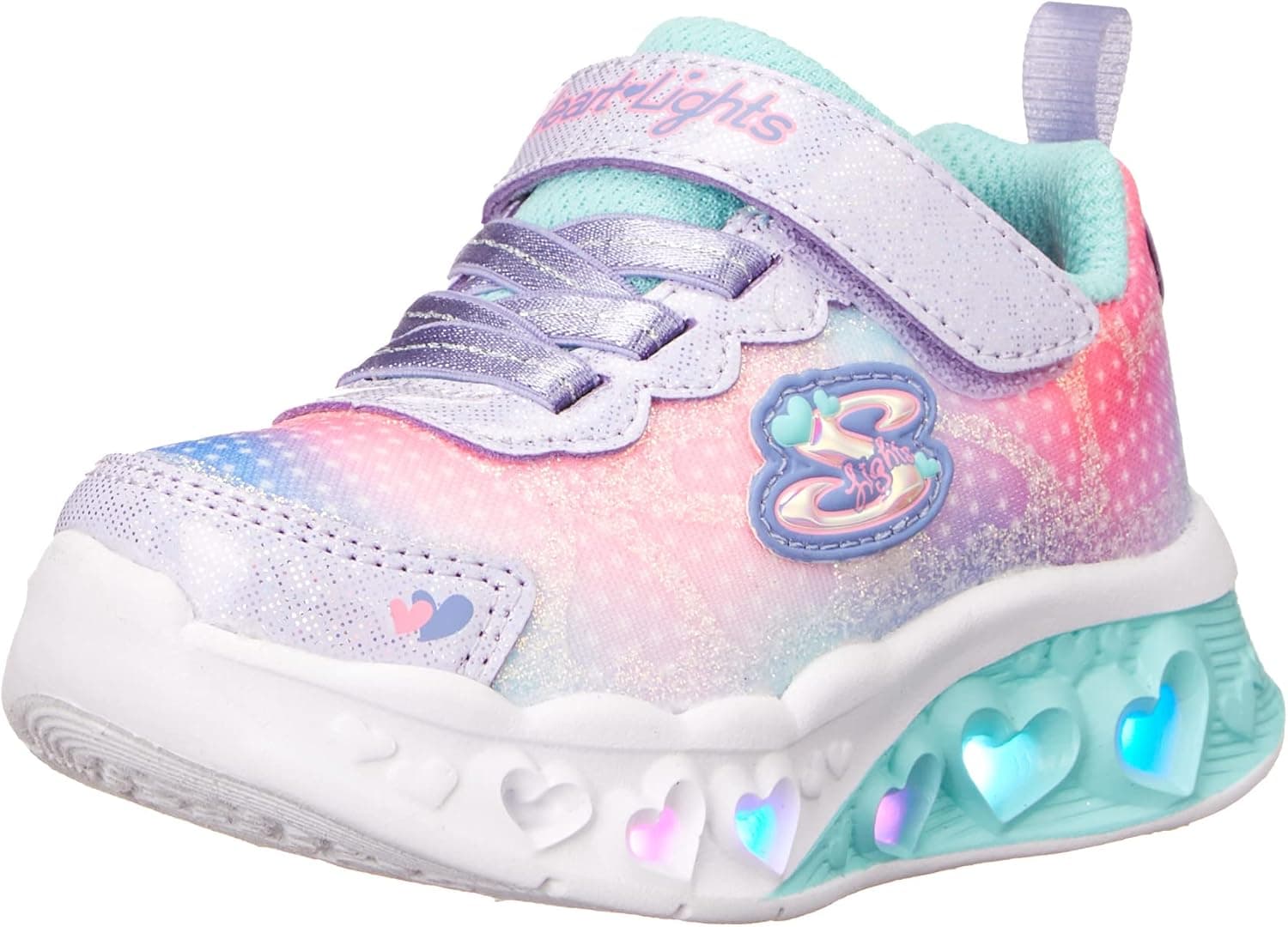 Skechers Unisex-Child Flutter Heart Lights-Simply Sneaker