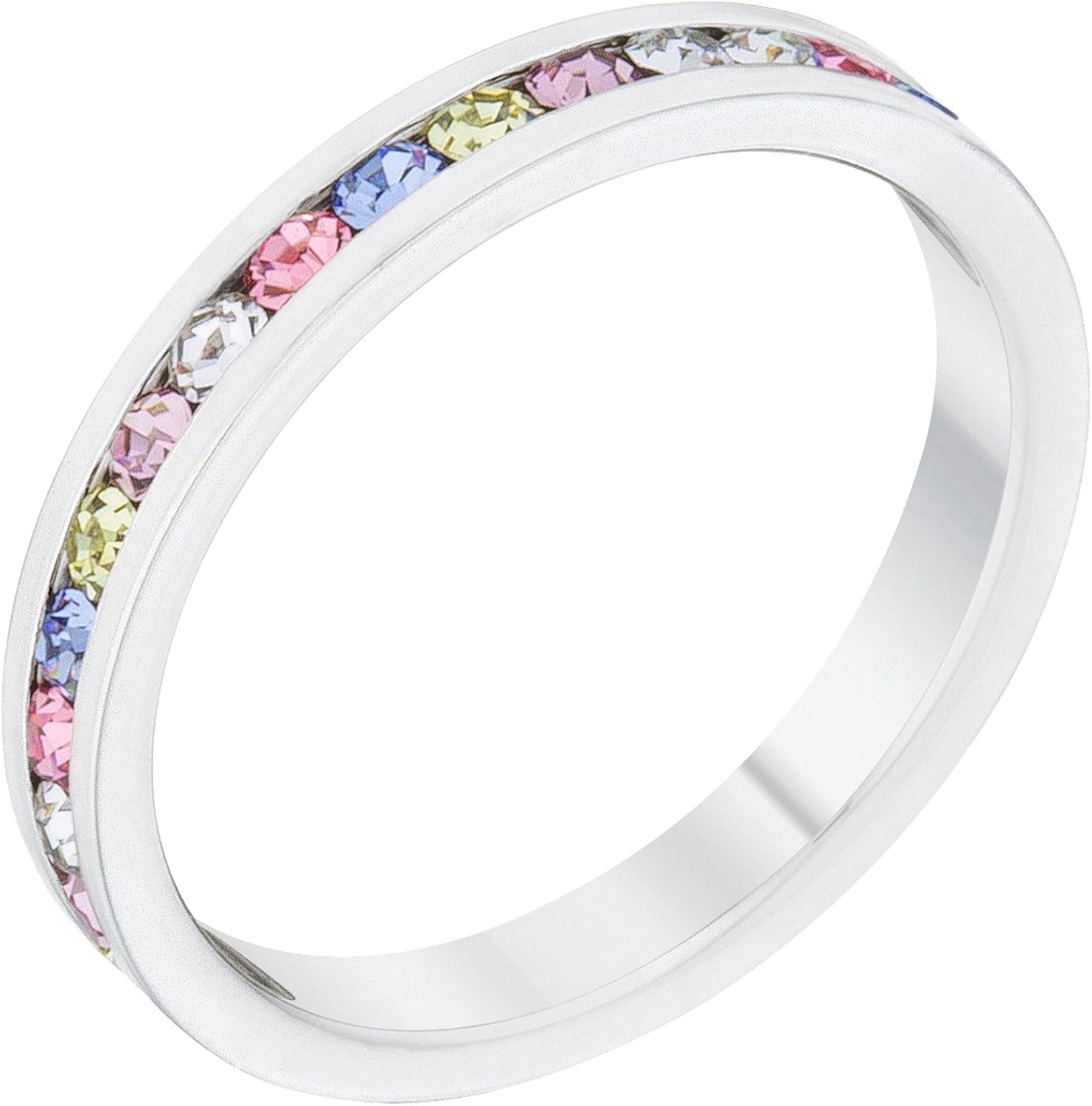 Kate Bissett Stylish Birthstone Stackables Swarovski Crystal Eternity Bands
