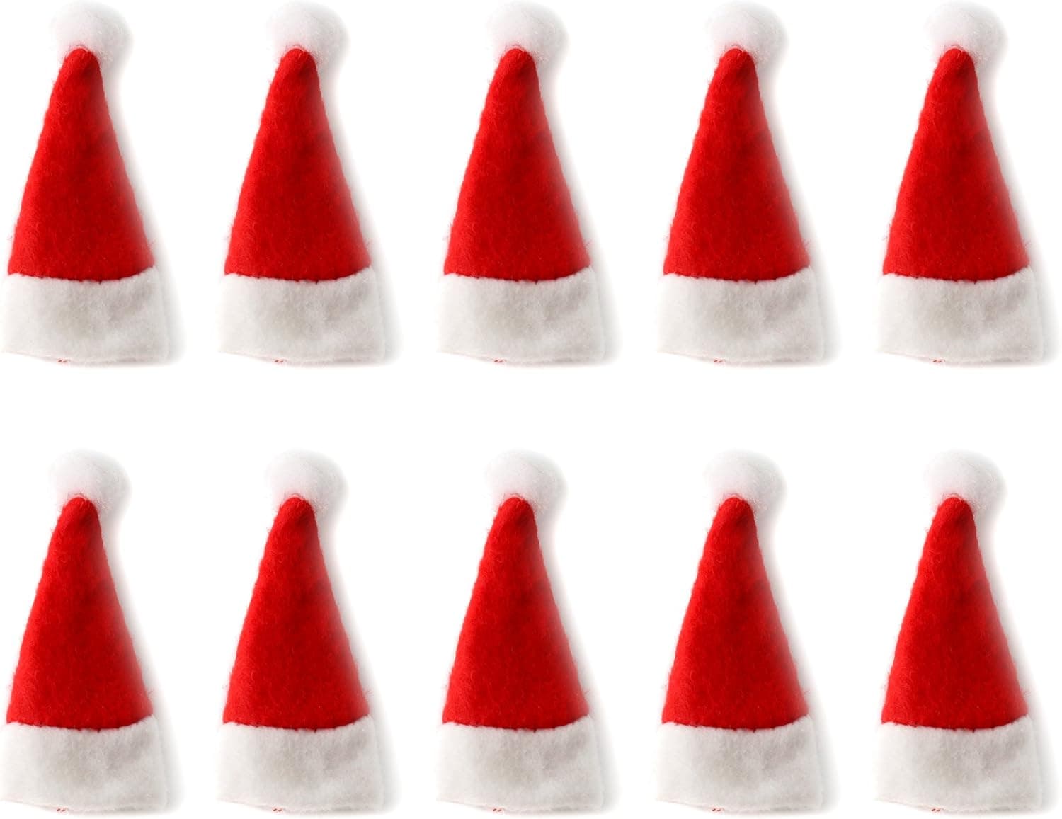 OLSUS 100Pcs Christmas Lollipop Candy Hat Mini Santa Claus Hat Cover Holiday Party Supplies