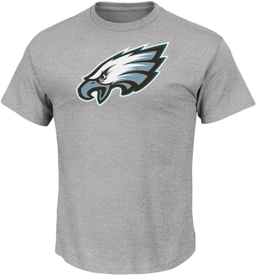 Majestic Philadelphia Eagles NFL Critical Victory 2" Men's T-Shirt - Gray