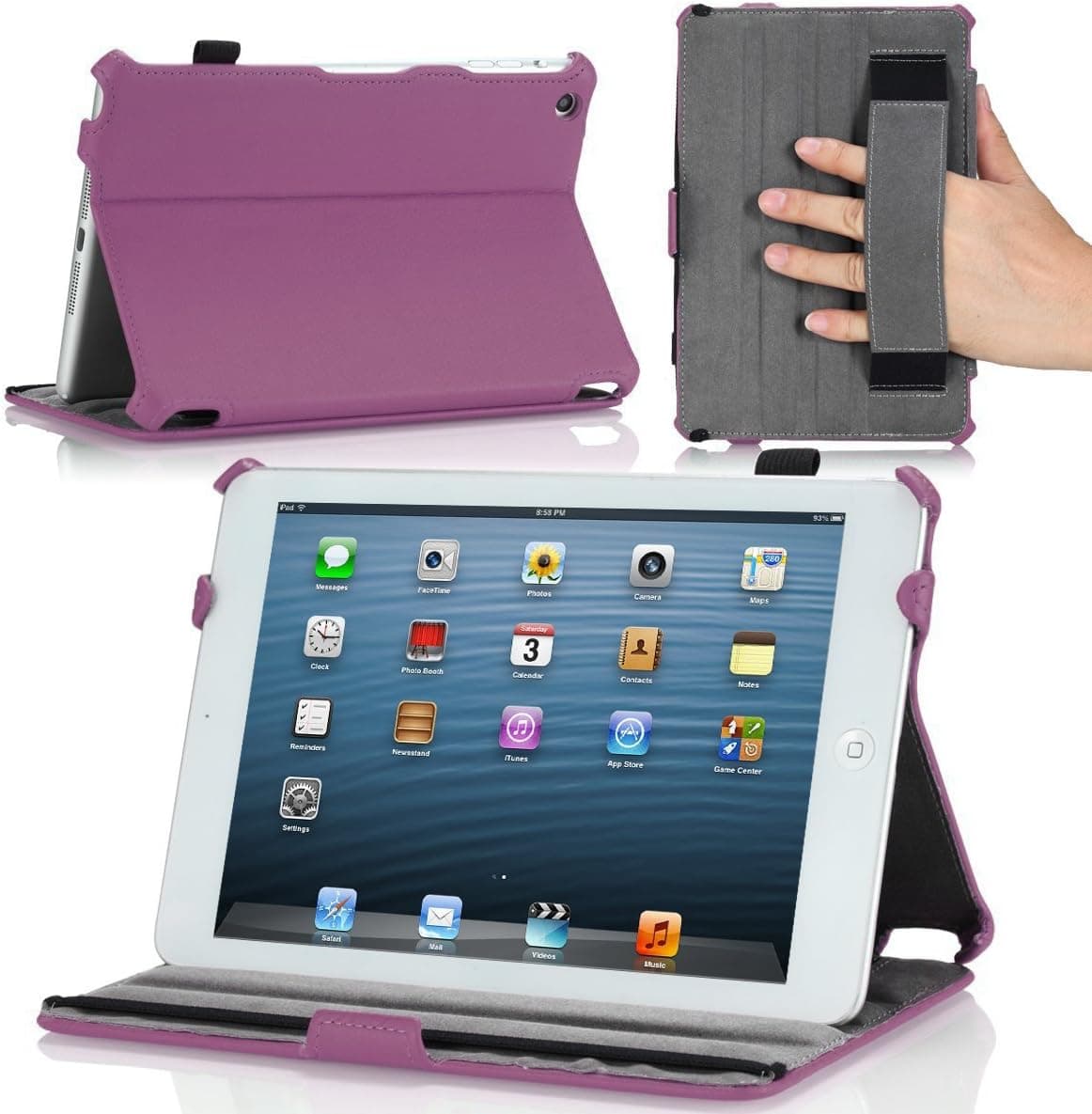 MoKo Slim Lightweight Stand Cover Case for Apple iPad Mini 7.9-Inch Tablet, PURPLE (with Smart Cover Auto Wake/Sleep)