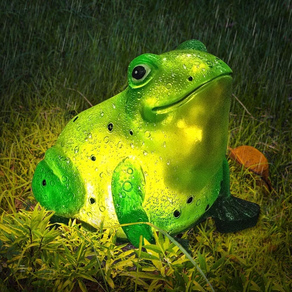 GYMAOYI Frog Solar Garden Light Waterproof for Outdoor Patio Yard Decorations