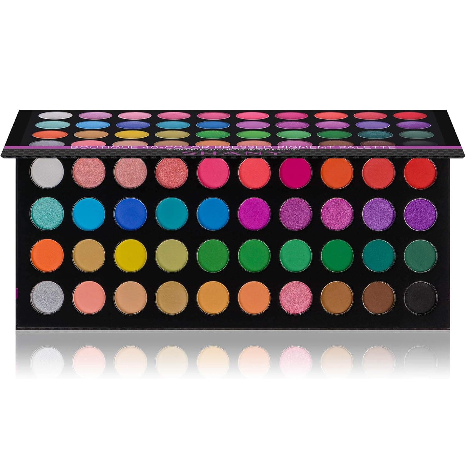 SHANY Boutique 40 Colors Neon Highly Pigmented Long Lasting Matte Shimmer Neon Eyeshadow Palette