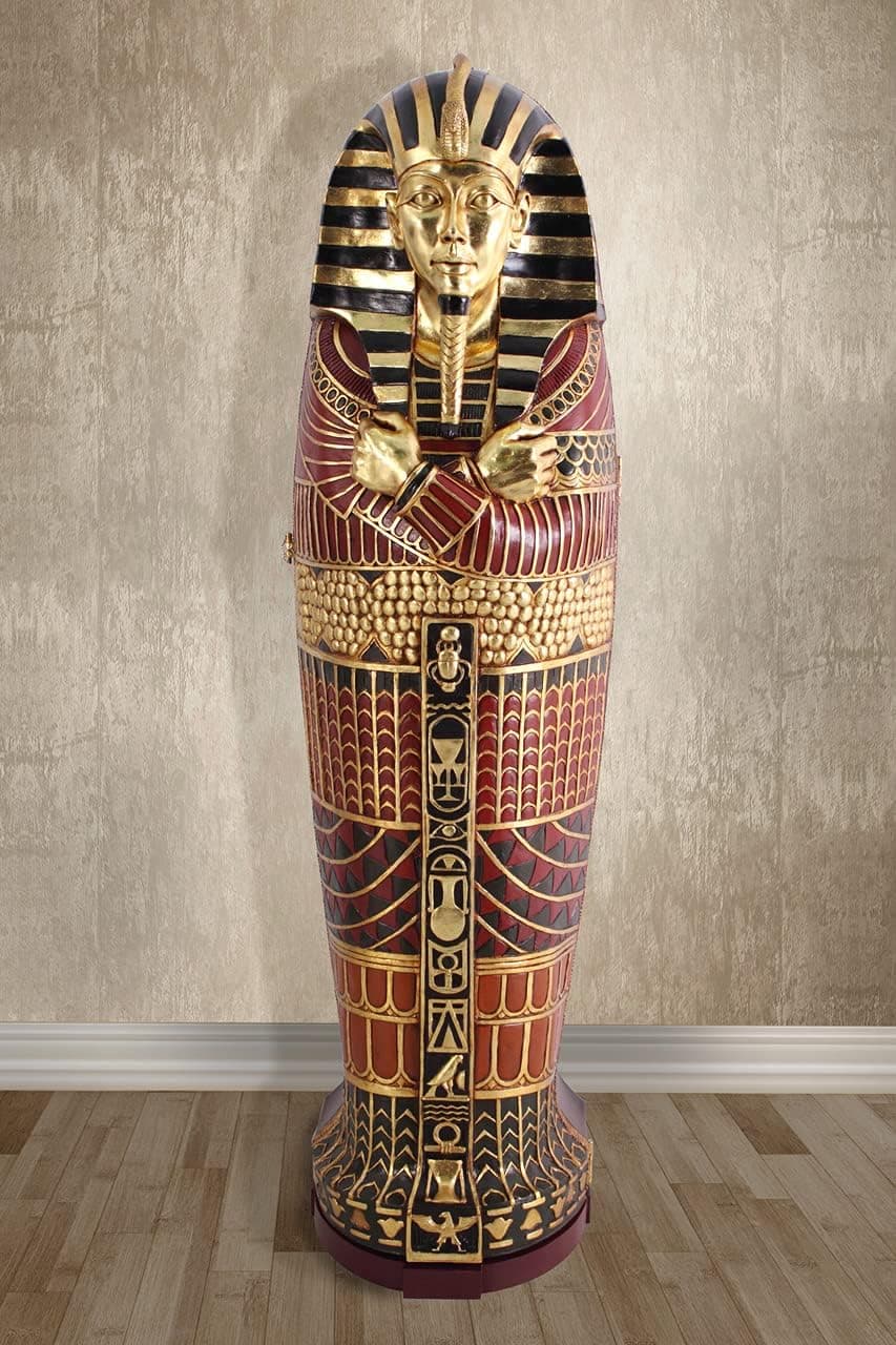 Egyptian Sarcophagus Cabinet Storage Furniture Shelves Bookcases