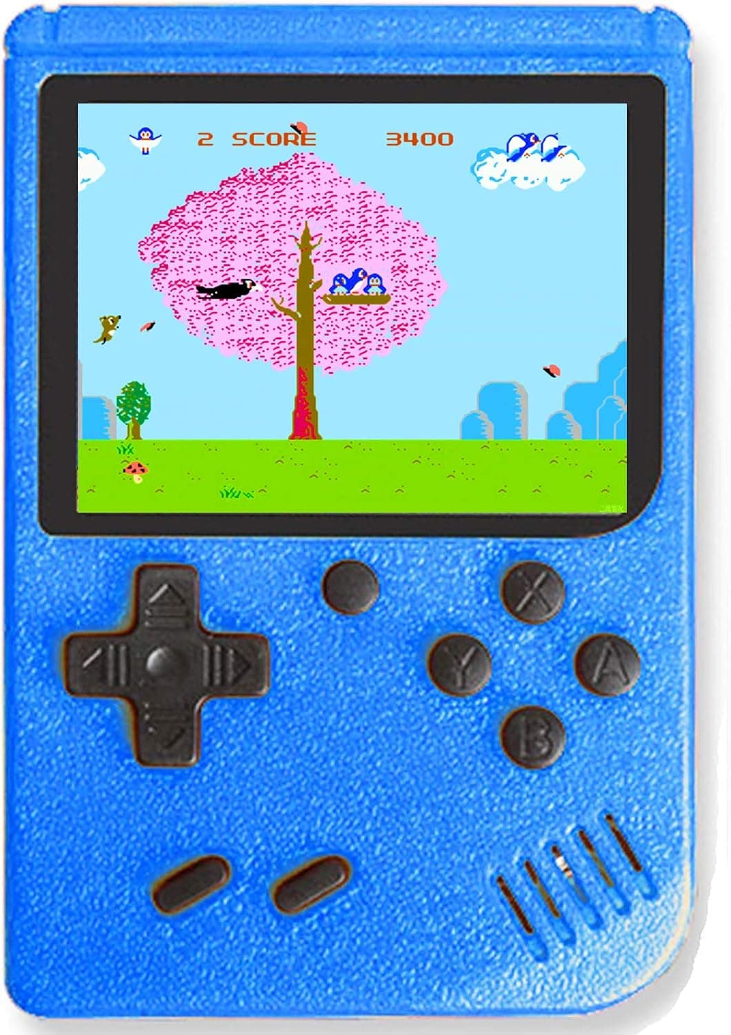 TTSAM Handheld Games Console for Kids Adults Retro FC Video Games Consoles 3 inch Screen 400 Classic Games Player (Blue-New)
