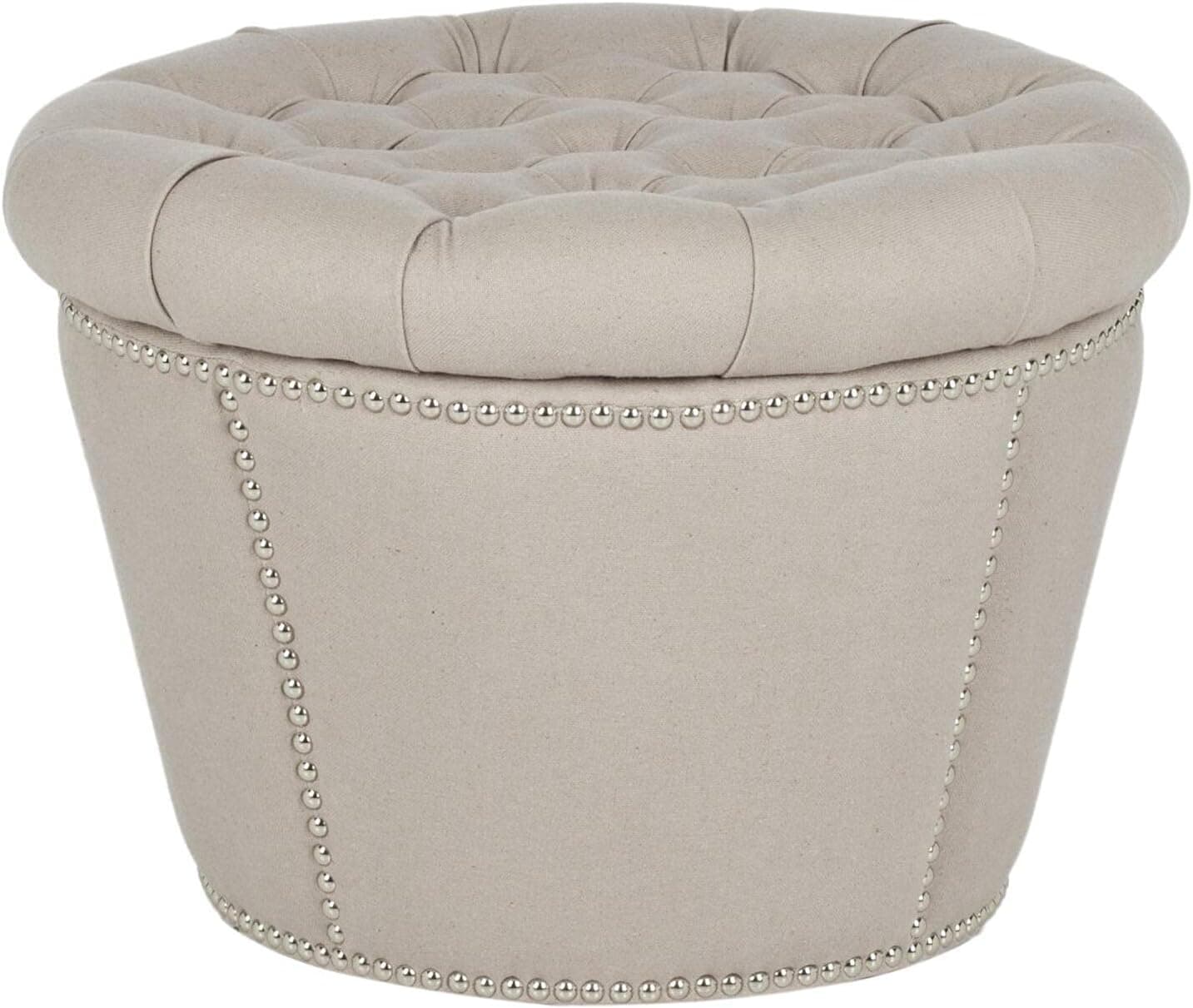 Safavieh Mercer Collection Vanessa Storage Ottoman, Taupe