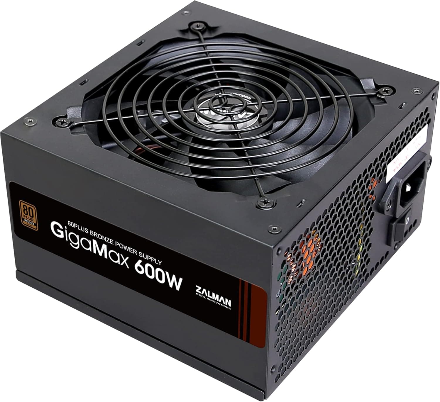 Zalman GigaMax 600W 80+ Bronze Power Supply, High Efficiency Stable Output, 5 Year Warranty, Certified 80 Plus PSU, Up to 87% Efficiency, Non-Modular (600 Watts)