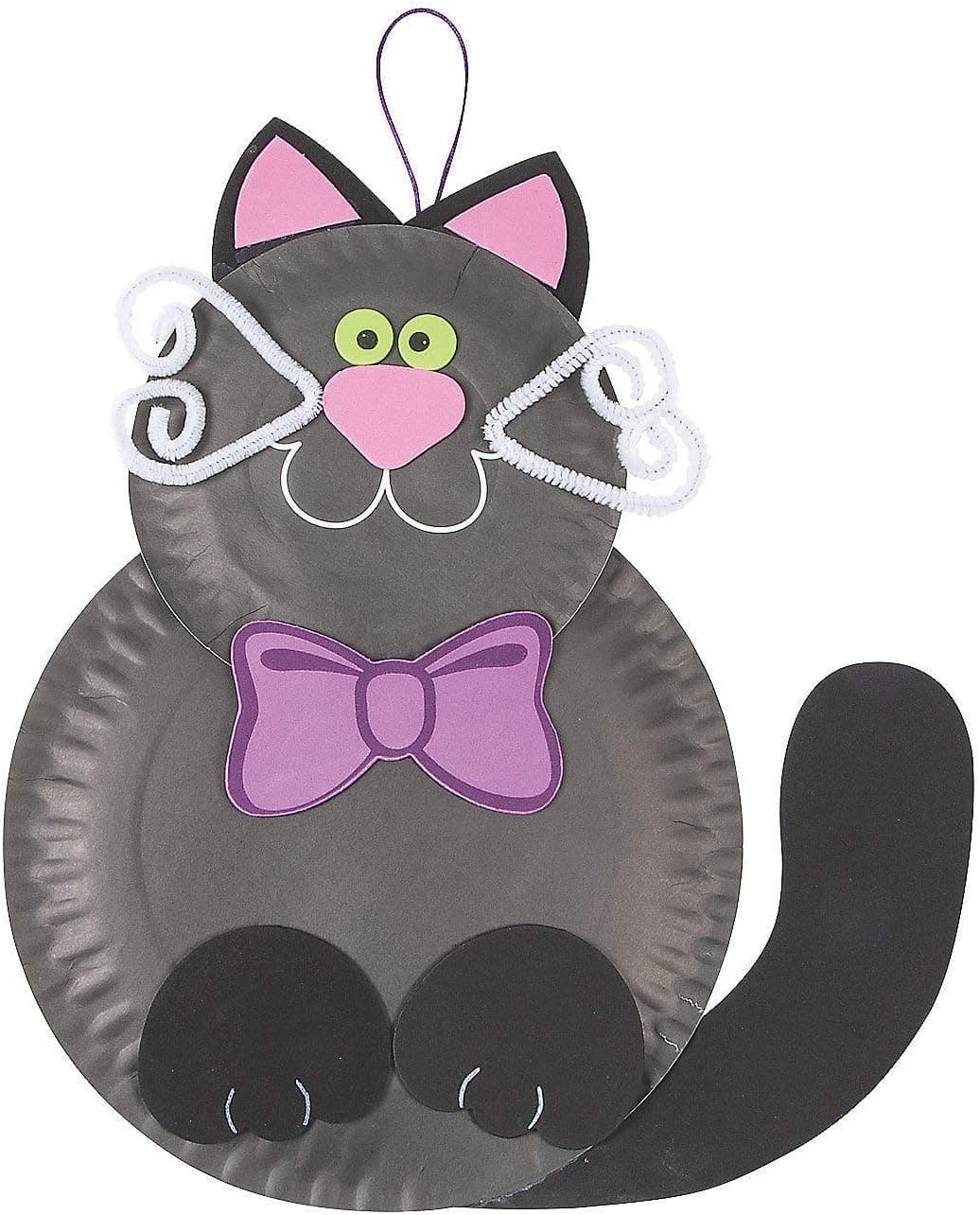 Black Cat Paper Plate Craft Kit - Makes 12 - Crafts for Kids and Fun Home Activities