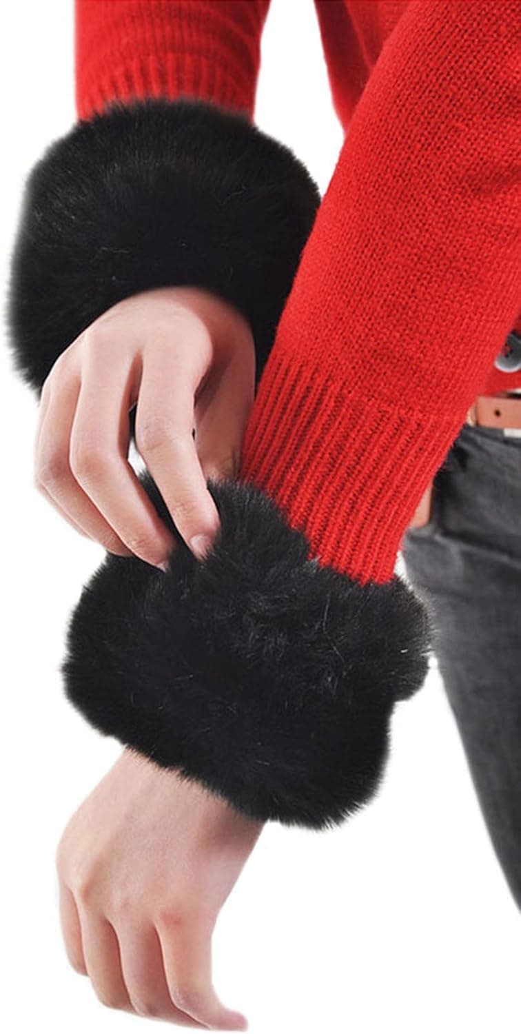 Simplicity Winter Faux Fur Wrist Warmer Cuff
