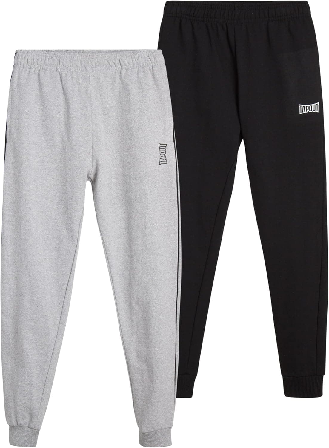 TAPOUT Boys' Sweatpants - 2 Pack French Terry Active Jogger Pants (Size: 8-16)
