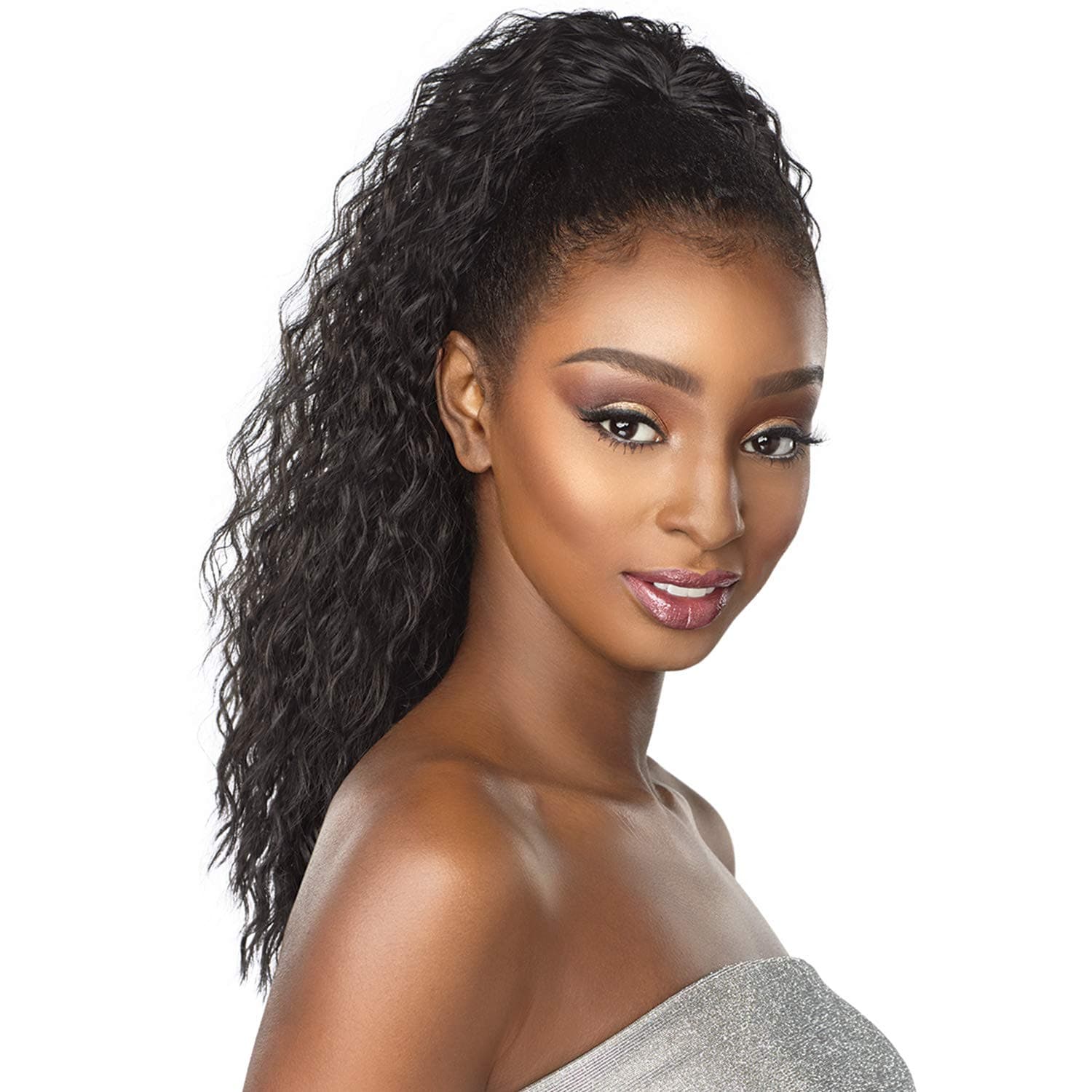 Sensationnel Synthetic Hair Drawstring Ponytail Instant Pony French Wave 18" (1B)