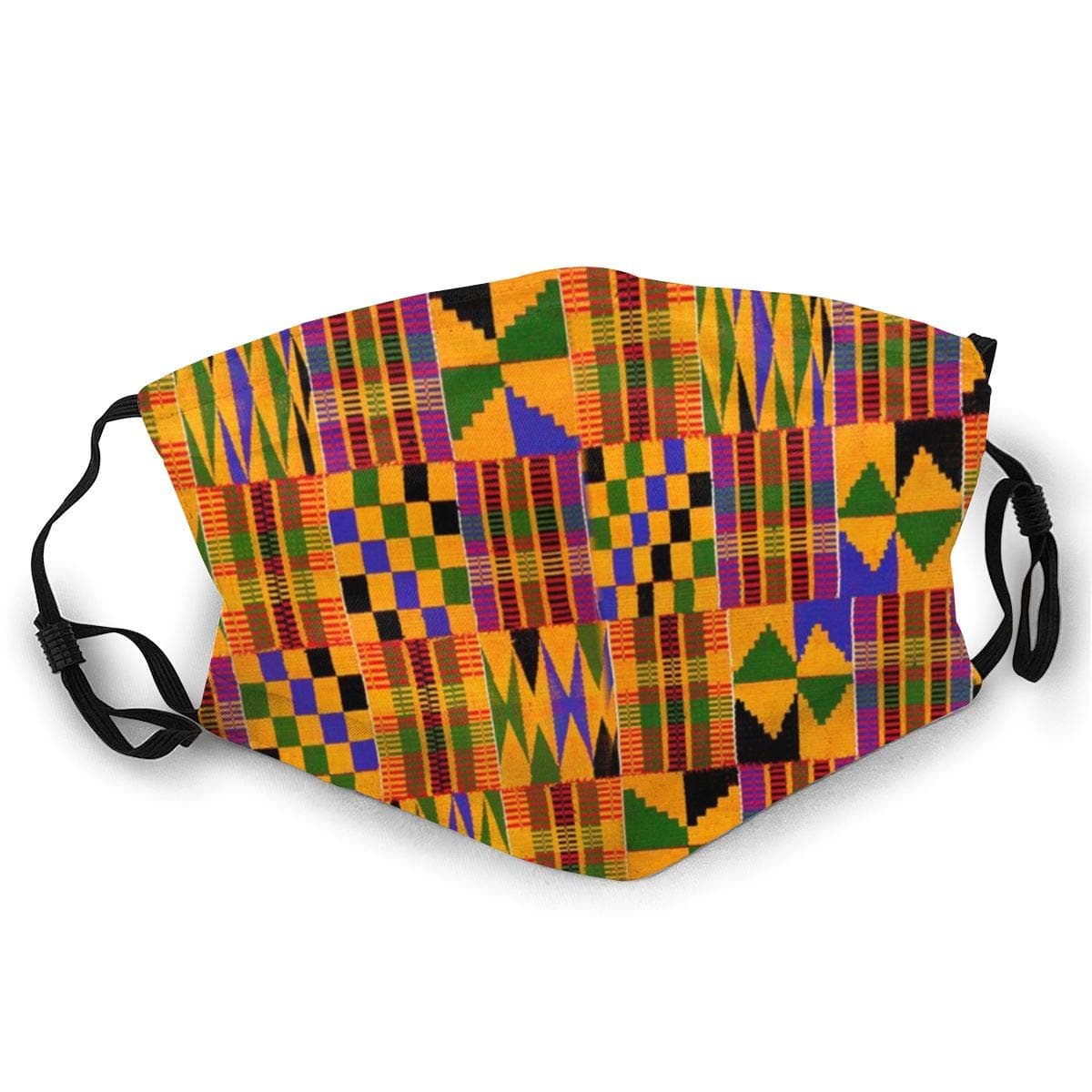 Versatile Outdoors Seamless Kente Cloth Sun Protection Windproof Dustproof Filter Face Mask Headband Magic Headband Outdoor For Teen,Kids,Girs