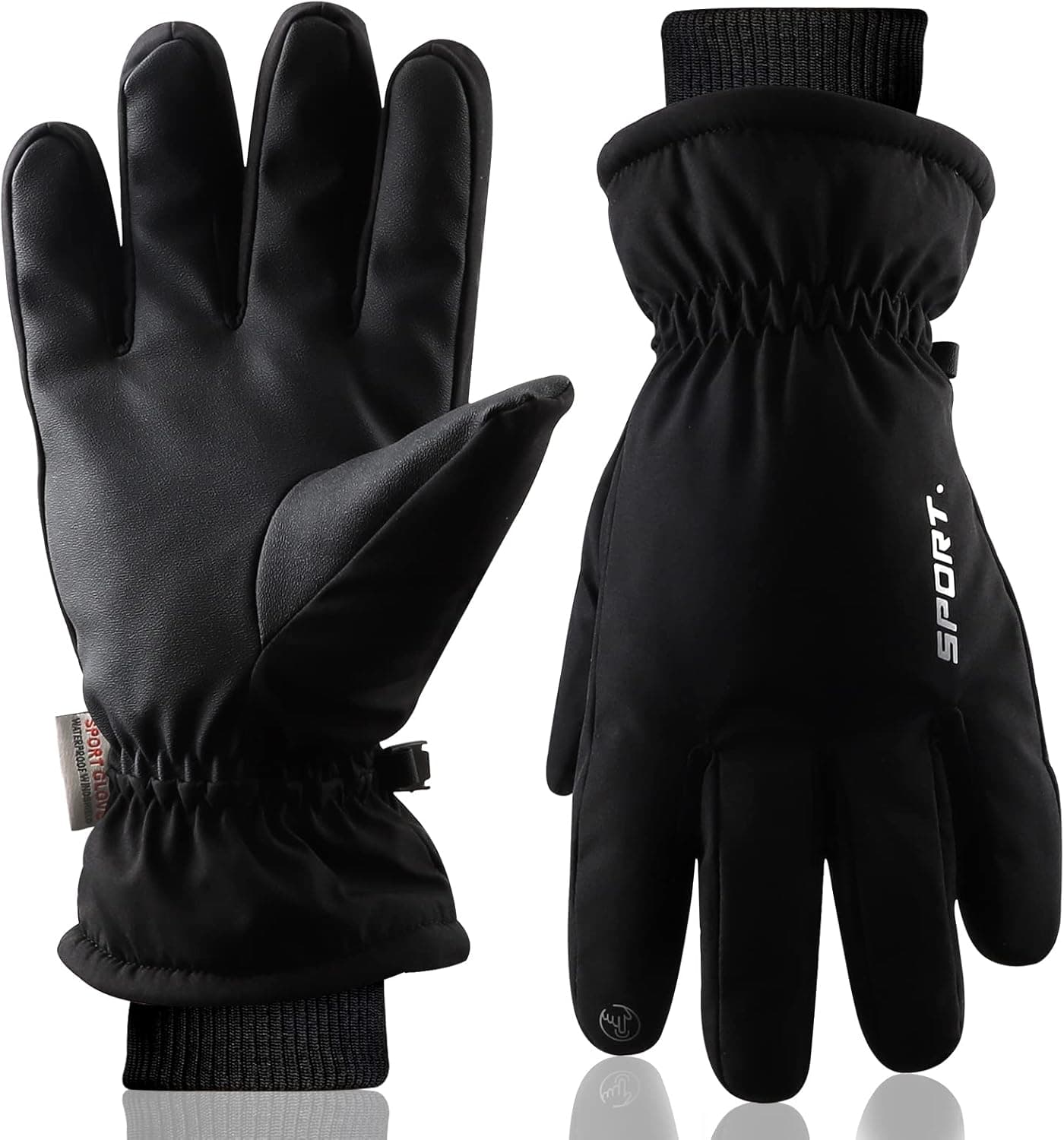 Kakashi Waterproof & Windproof -30℉Winter Gloves for Men/Women, Touch Screen Sport Gloves-for Skiing Hiking Cycling- Large