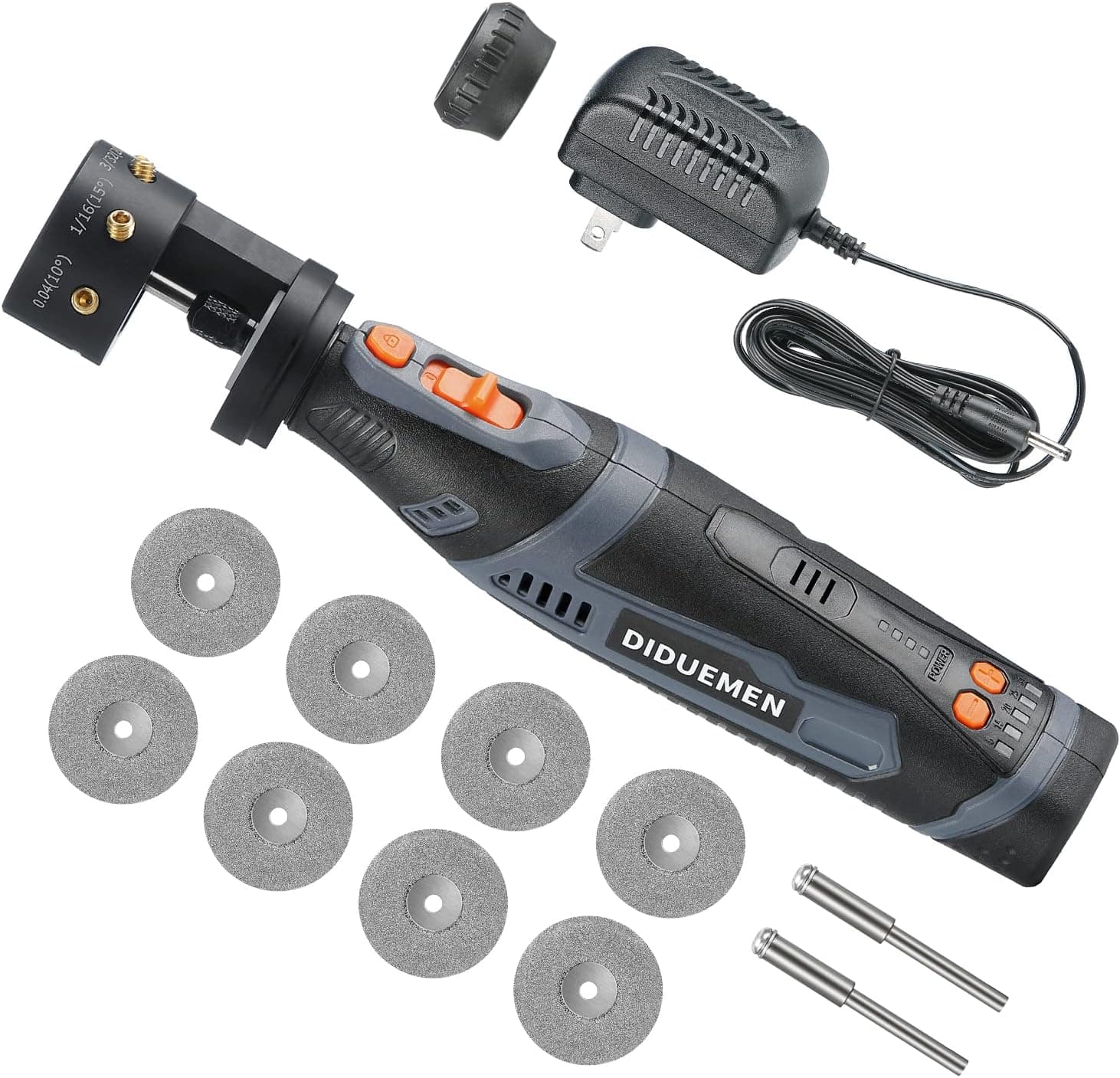 DIDUEMEN 8V Handheld Without Debugging Tungsten Electrode Sharpener TIG Welding Rotary Tool with Flat Grinding Block, Cut-Off Slot, Multi-Angle & Offsets…
