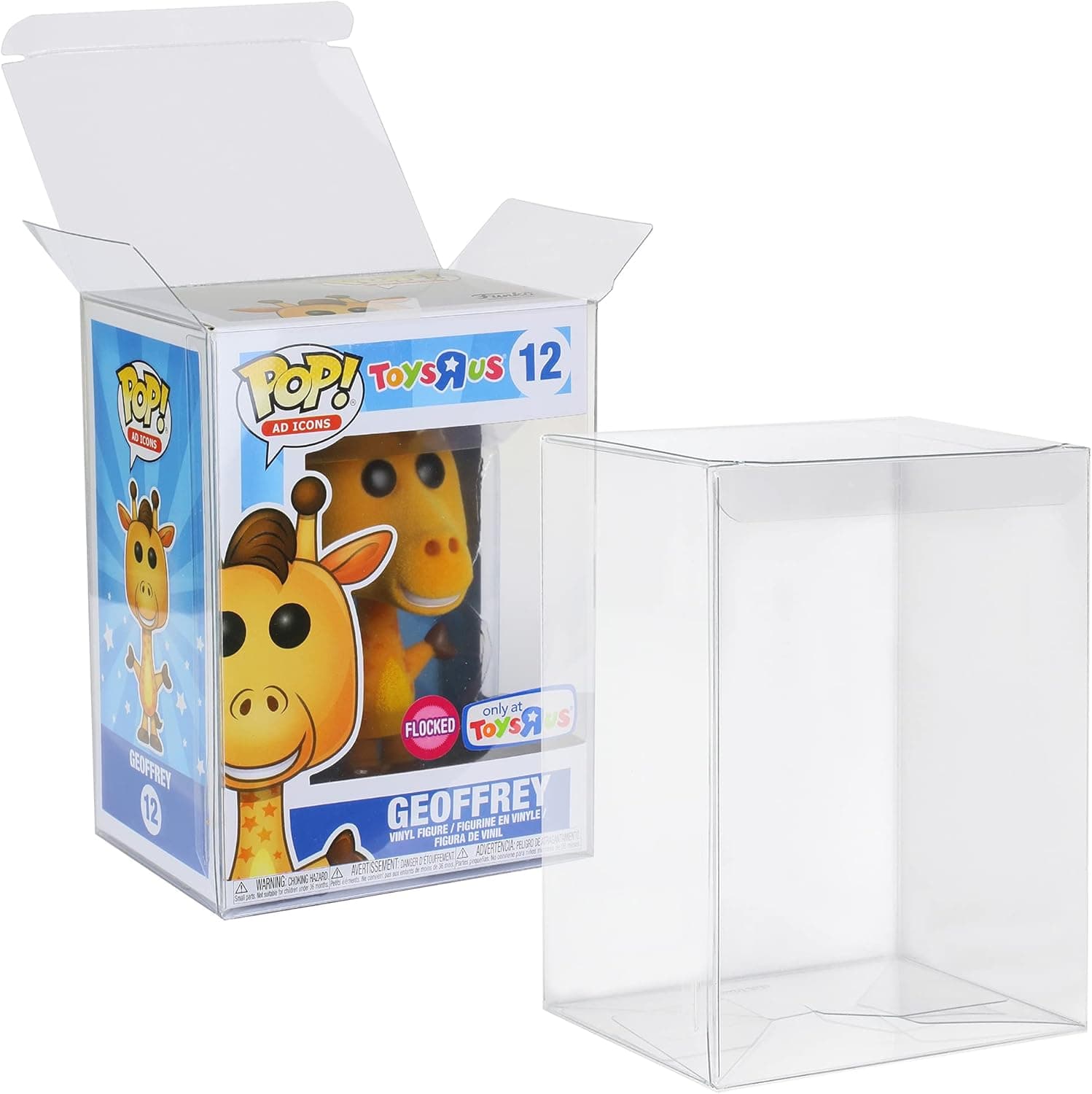 JDS Pop Protector Case for 4 Inch Funko Pop Figures (10 Pack) Strong Extra Thick Crystal Clear Heavy Duty Plastic Display Box - Perfect for Vinyl Figures & Protective Film Locking Tab 100% Recyclable