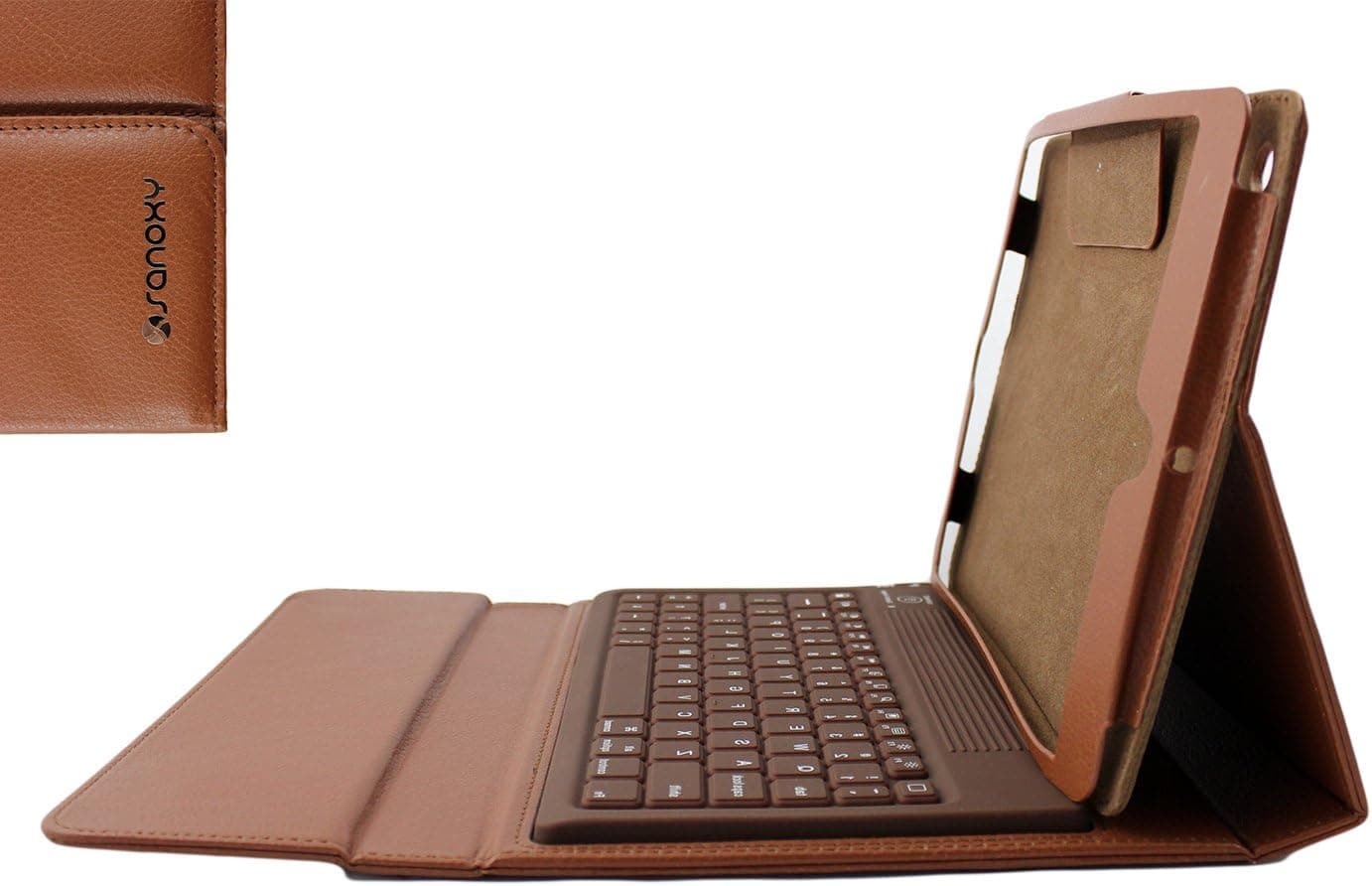 Sanoxy Bluetooth Keyboard PU Leather Case Cover for iPad 2/3/4, Brown (SANOXY-IPABTKYBCS-BRN)