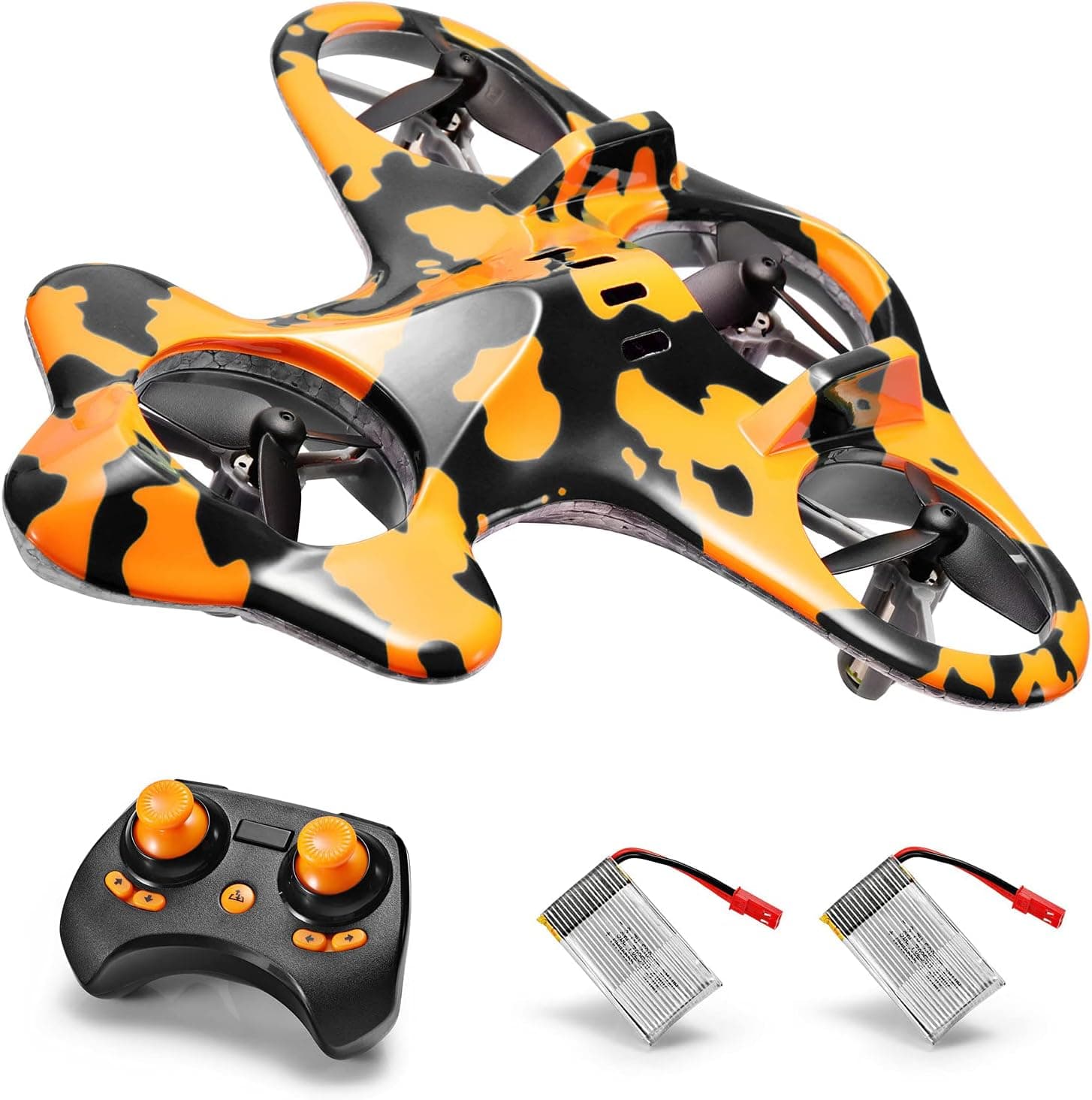 SainSmart Jr. Mini Drone for Kids, Hobby RC Quadcopter Remote Control Helicopters Toy with 2 Rechargeable Batteries, 3 Speed and 3D Flip for Adult Beginners, Black