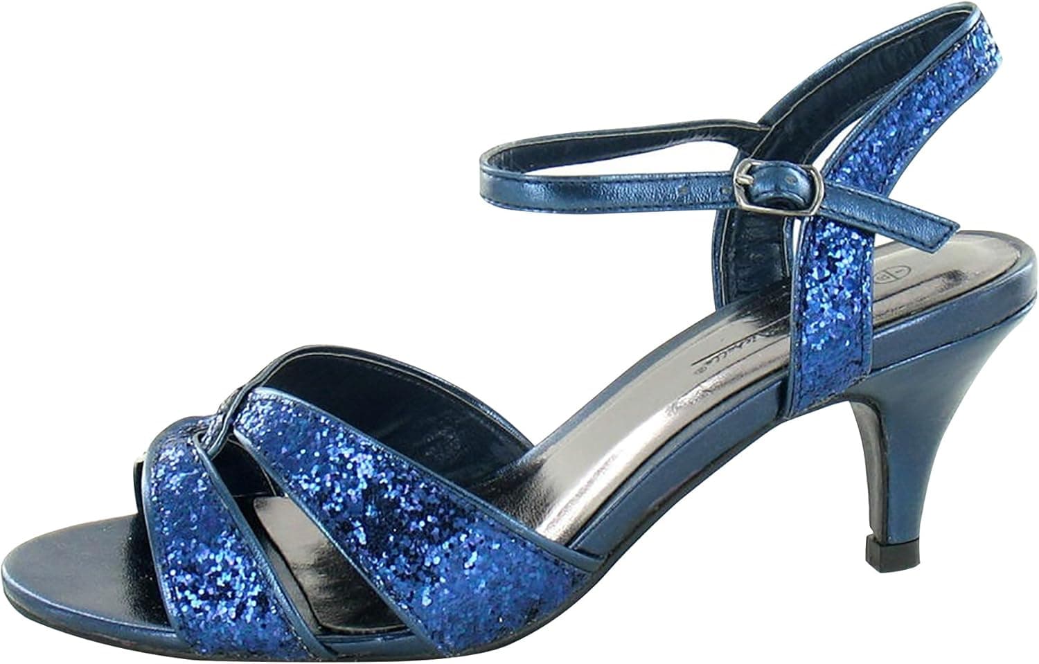 Anne Michelle Womens/Ladies Twisted Glitter Heeled Sandals