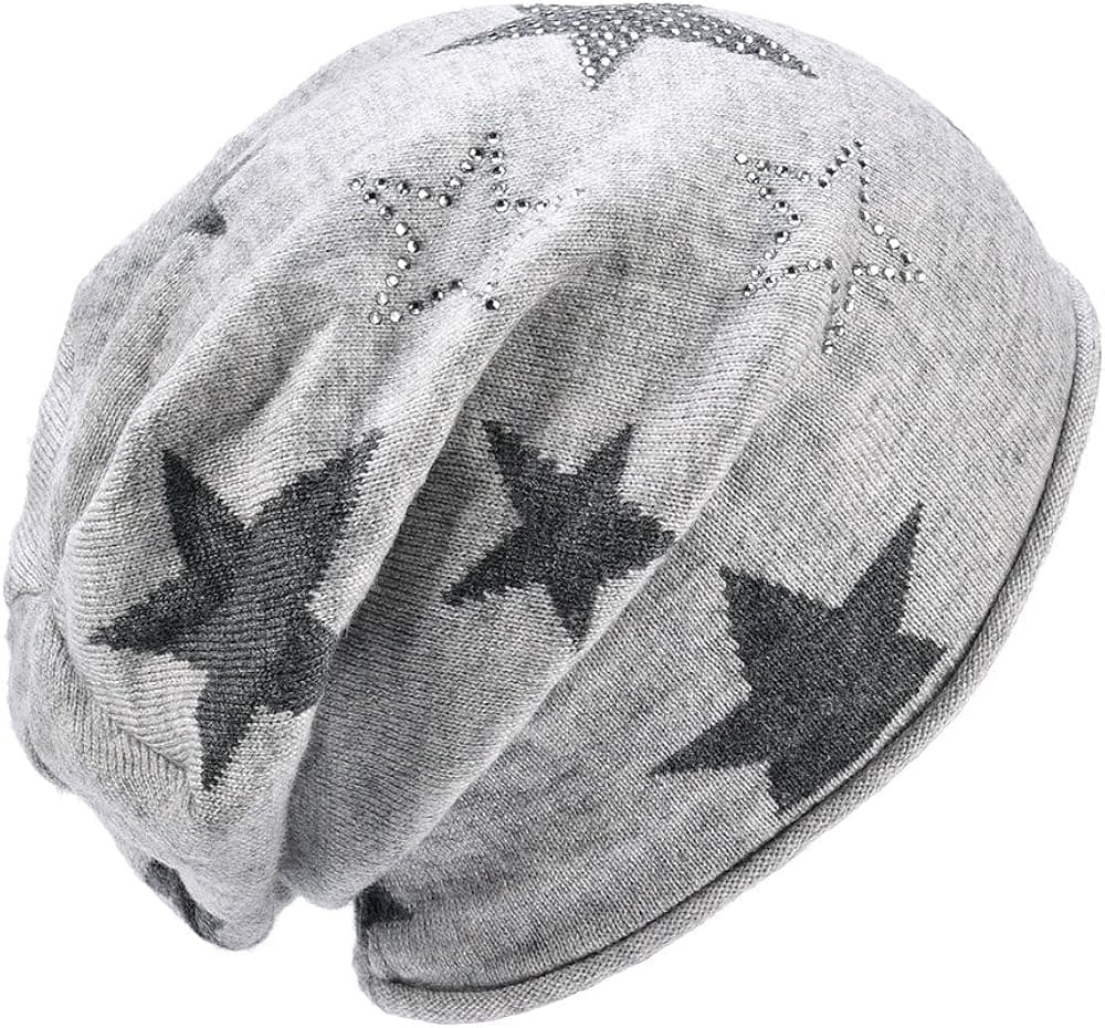 Winter Beanie Hats for Women Real Fur Pom Pom Slouchy Beanies Bobble Ski Cap