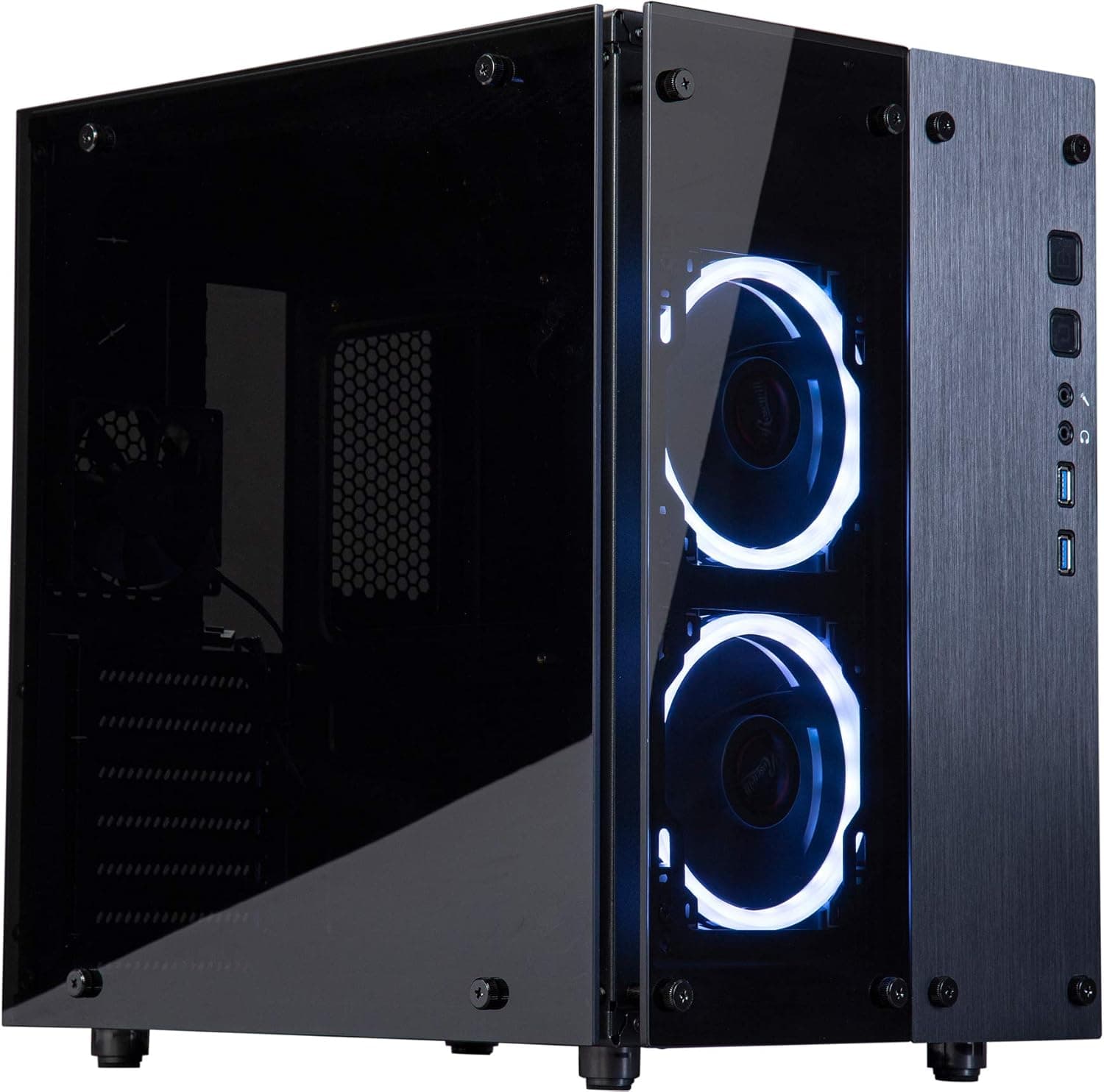 Rosewill Cullinan PX RGB Cube Mini ITX/MicroATX/ATX Mid Tower Gaming PC Computer Case, RGB Fans