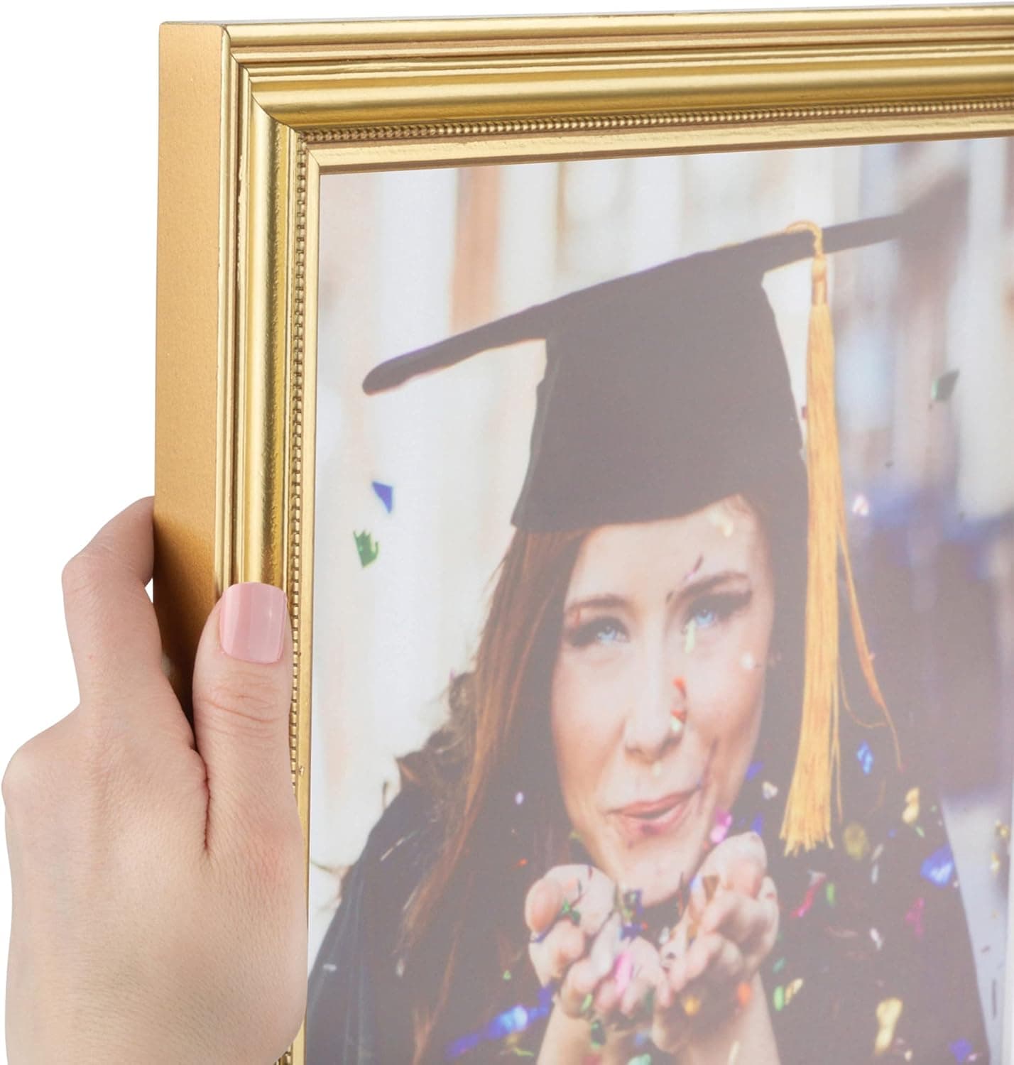ArtToFrames 11x14 inch Gold Foil on Pine Wood Picture Frame, WOM0066-81375-YGLD-11x14