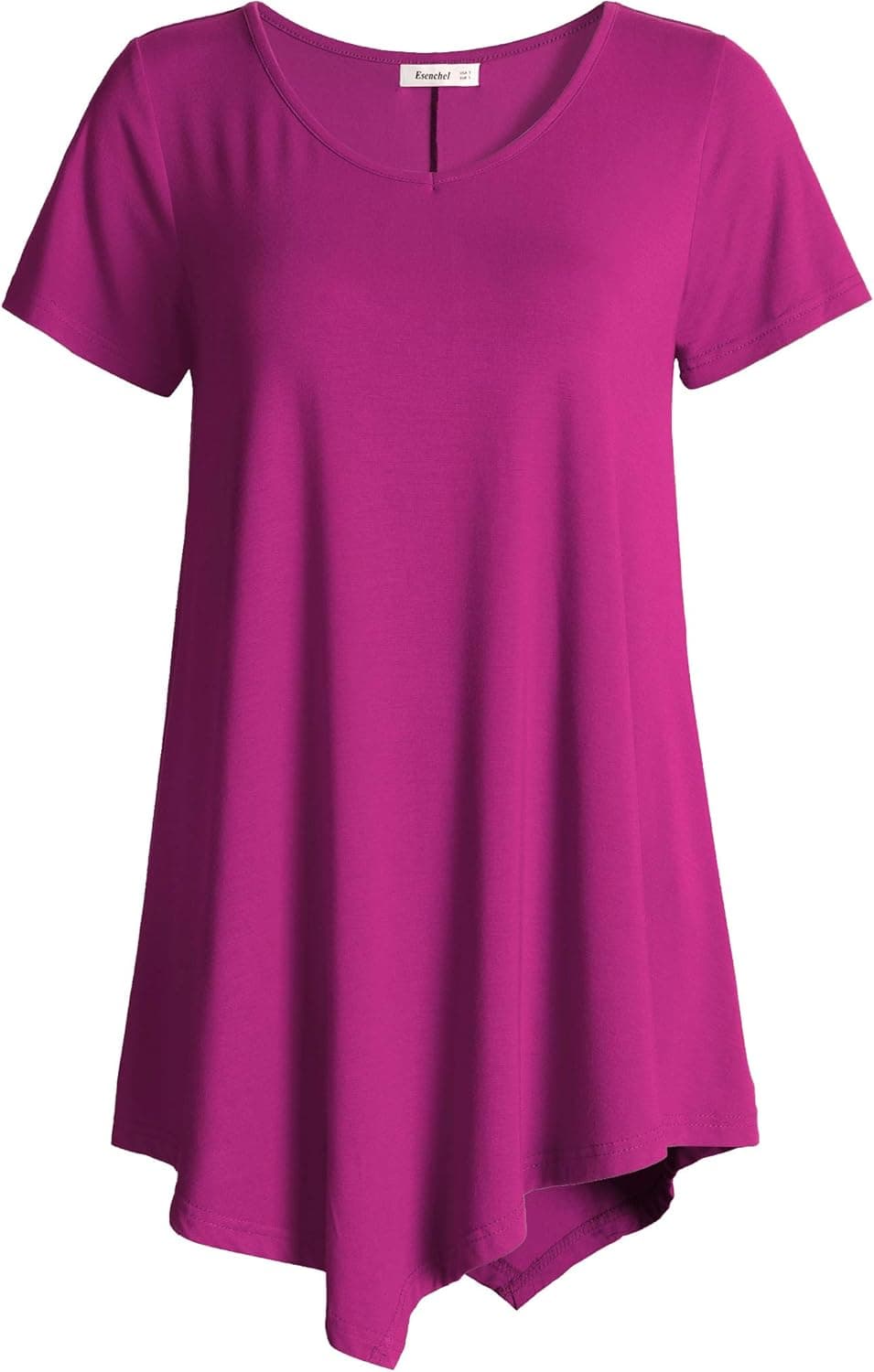 Esenchel Women's V-Neck Swing Shirt Casual Tunic Top for Leggings