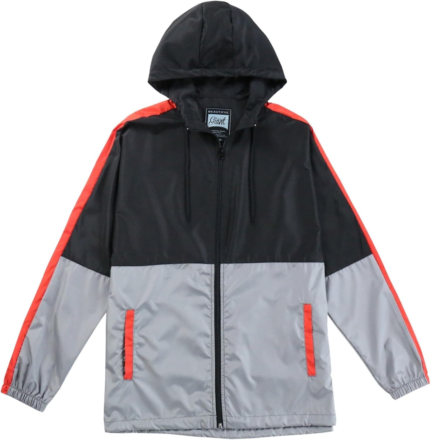 Tenna Teki Mens Windbreaker Jackets Lightweight Waterproof Rain Jacket with Hooded Softshell for Hiking Cycling (US Stock)