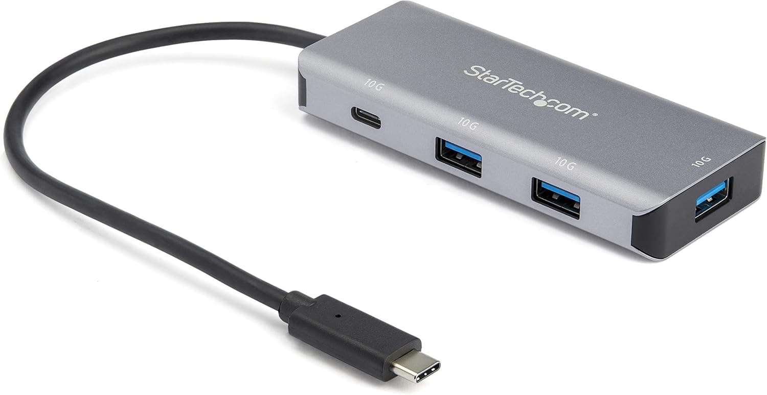 StarTech.com 4-Port USB-C Hub - 10Gbps - 3x USB-A & 1x USB-C - 9.8” Host Cable (HB31C3A1CB)