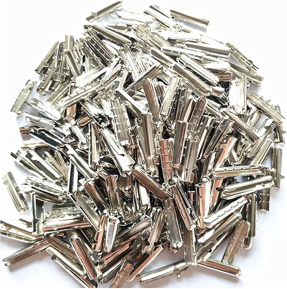Colorsheng 300 Pcs Shoelace Bullet Metal Ends Aglet Repair Shoe Lace Tips Replacement DIY