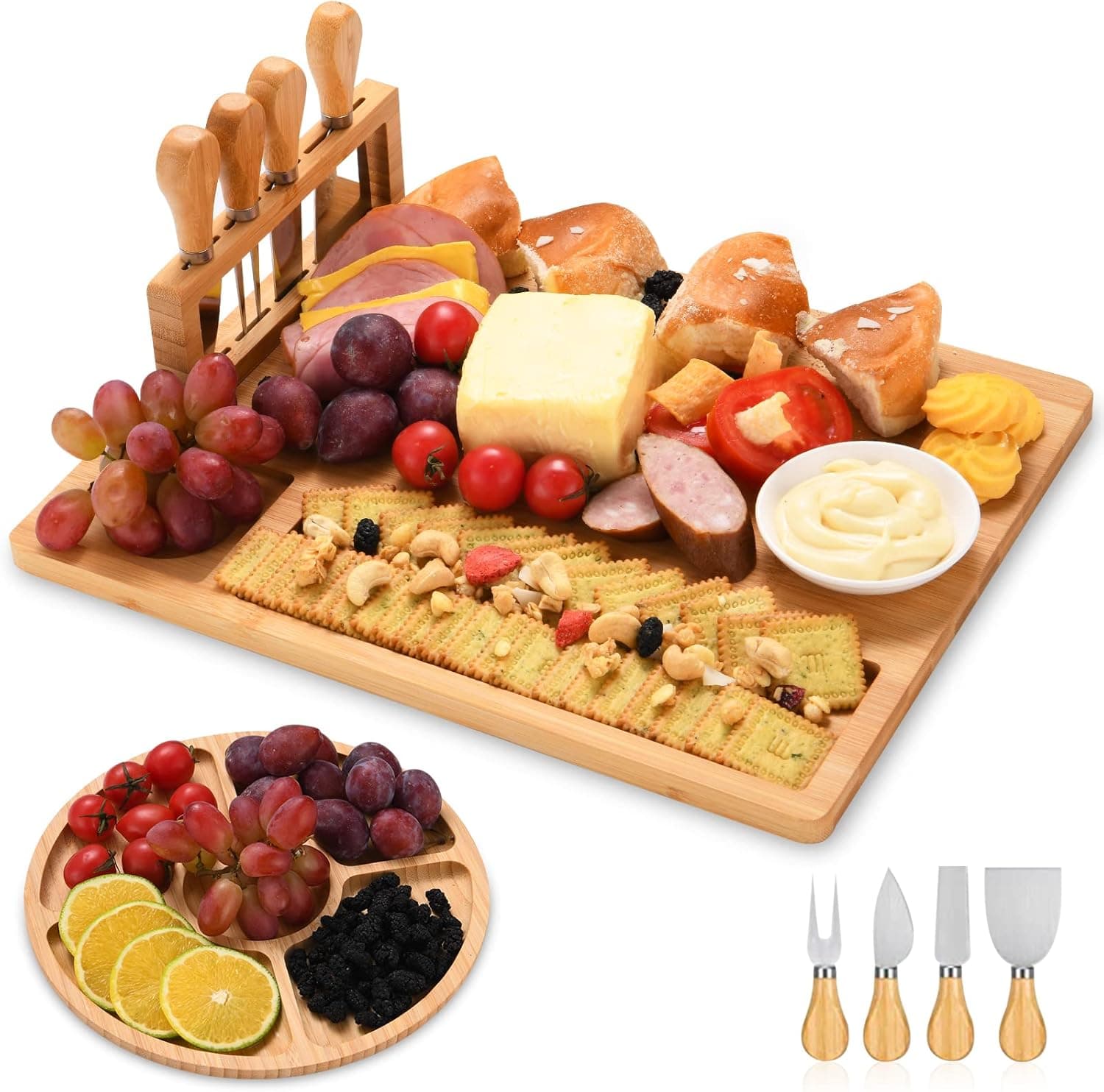 SHINYMOMO Charcuterie Boards : Charcuterie Board Set, Cheese Board, Charcuterie, Kitchen Gifts, Housewarming Gifts For New House