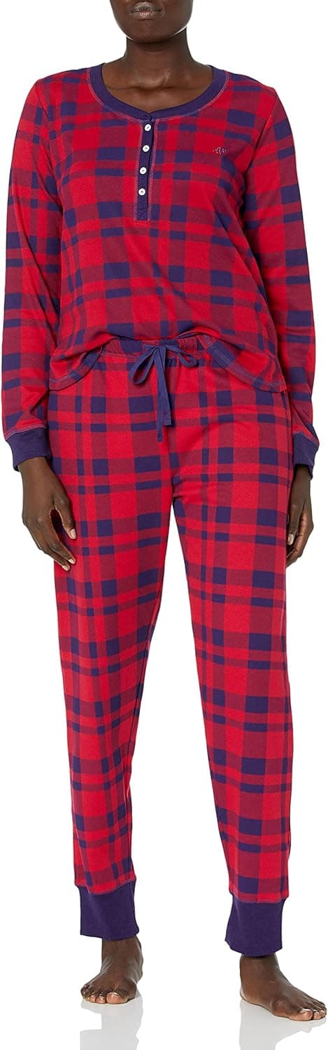 Tommy Hilfiger Women's Thermal Long Sleeve Ski Pajama Set Pj