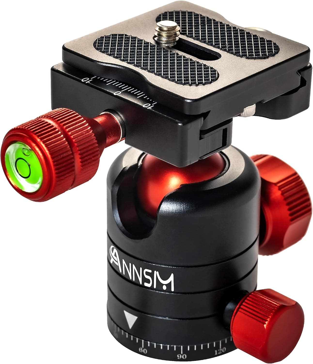 ANNSM Professional Tripod Ball Head 24mm 360 Degree Swivel Panoramic Head with 38mm Width Quick Release Plate for DSLR Camera Slider Stabilizer Monopod