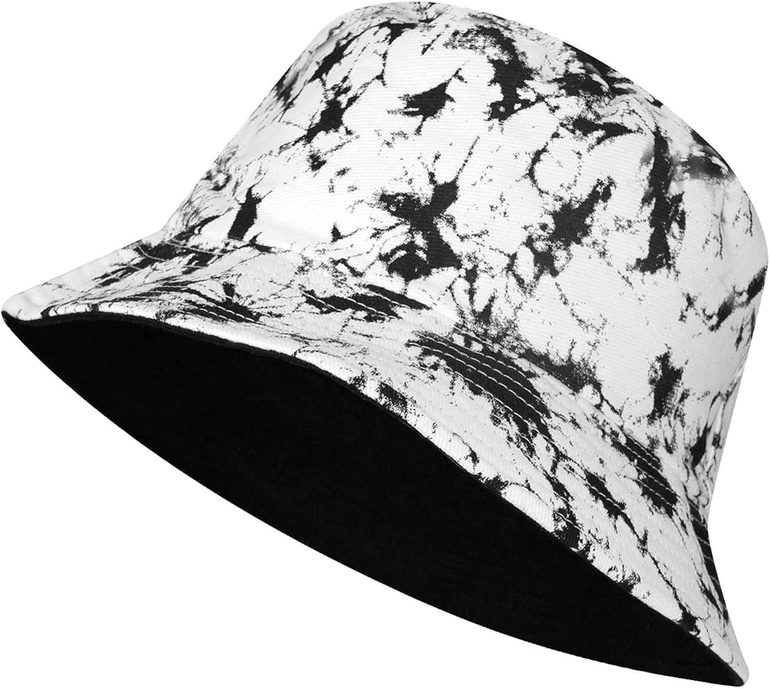 ASUGOS Bucket Hat for Women Men Teens Reversible Double Side Wear Cotton Summer Hat Unisex Outdoor Beach Sun Caps