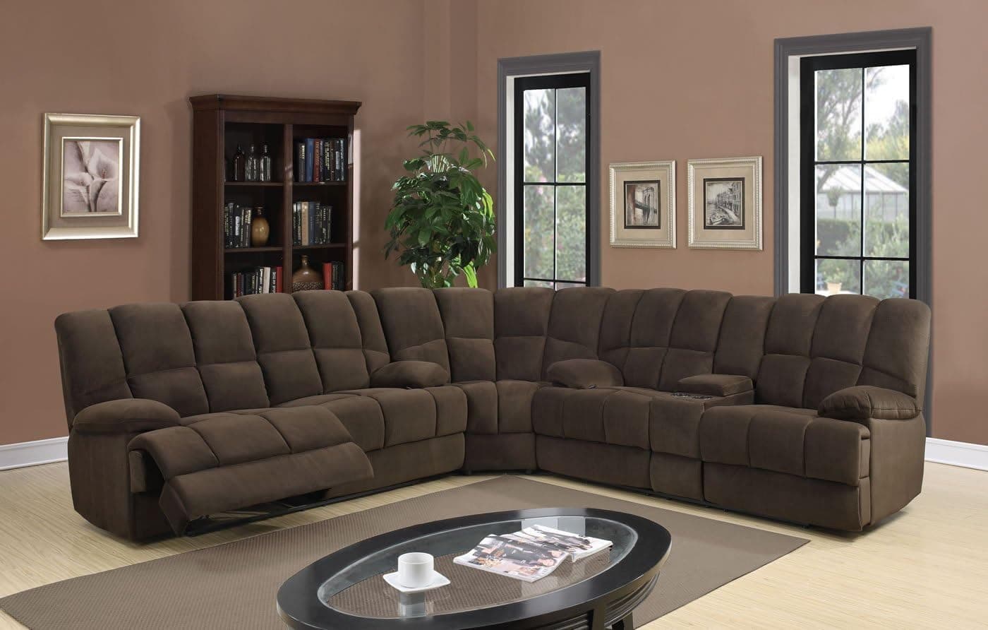 Global Furniture Dona Sectional, Chocolate