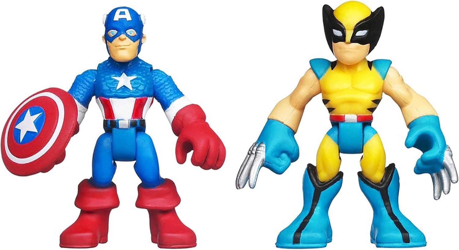 Marvel Super Hero Adventures 2 Pack Captain America and Wolverine