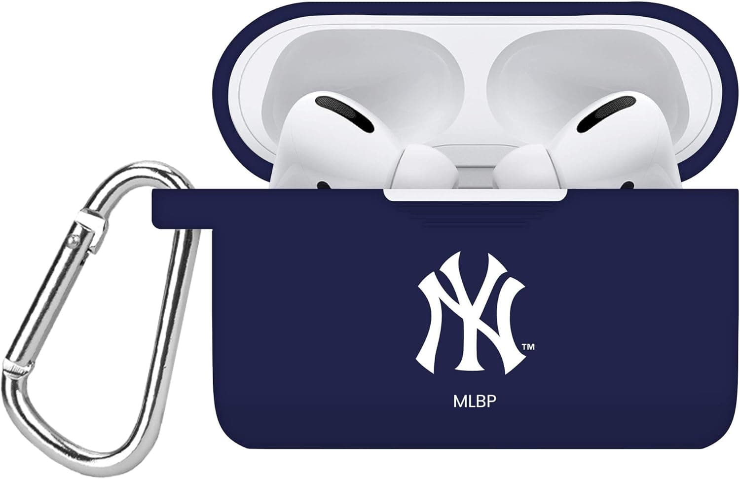 GAME TIME New York Yankees Silicone Case Cover Compatible with Apple AirPods Pro Battery Case (Navy)