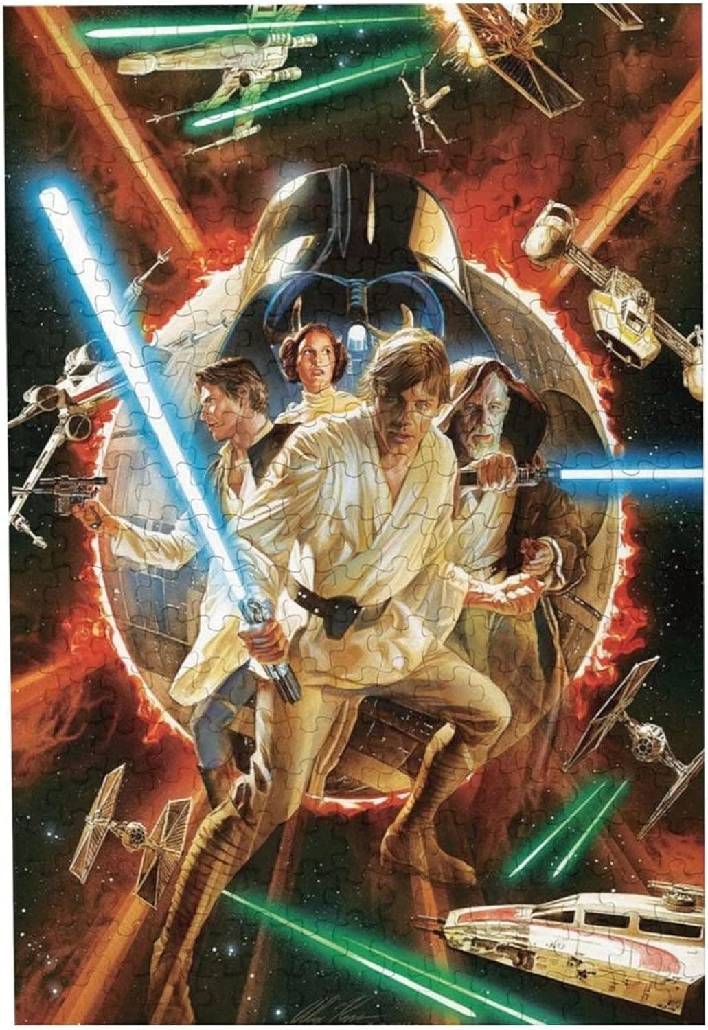 Star-Wars Puzzle 300 Piece Wooden Jigsaw Puzzle Family Game Reduced Pressure Toy Gift for Adults (Star-Wars)