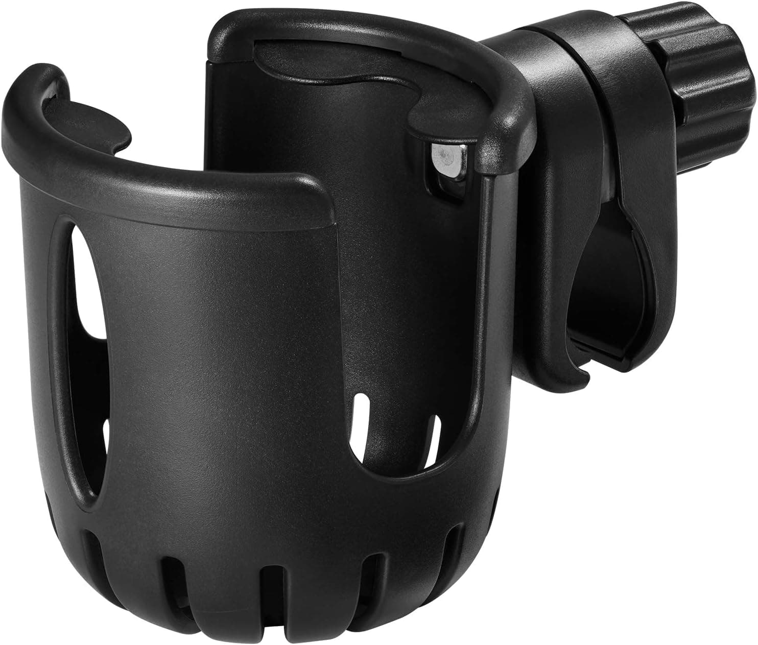 Cup Holder for Bike,Bicycle Water Bottle Holder (No Screws),Universal Bike Drink Holder with 360-degree Rotation for Bikes,Strollers,Trolleys and Wheelchairs