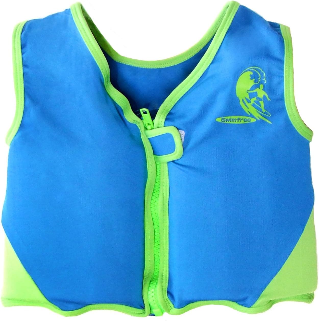 Boys Blue/Green Swim Vest Learn-to-Swim Floatation Jackets Size Large for Kids Age 5.5-7.5 Years Old