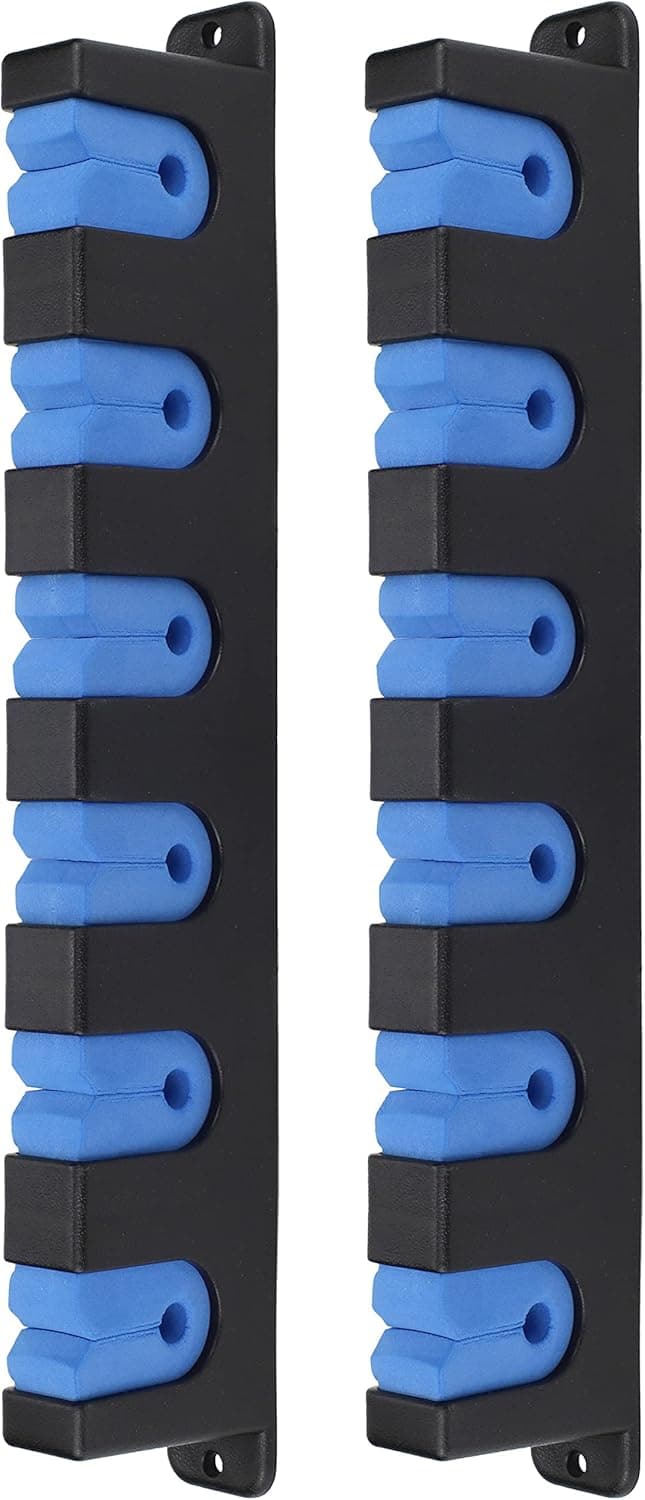 Ducurt Horizontal Fishing Rod Rack Holders Wall-mounted Fish Pole Holder for Garage & Boat 6-Rod Storage Racks -1 Pair