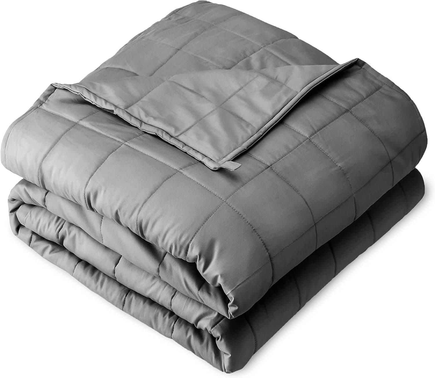 Bare Home Weighted Blanket Queen Size 17lbs (60" x 80") for Adults - All-Natural 100% Cotton - Premium Heavy Blanket Nontoxic Glass Beads (Grey, 60"x80")