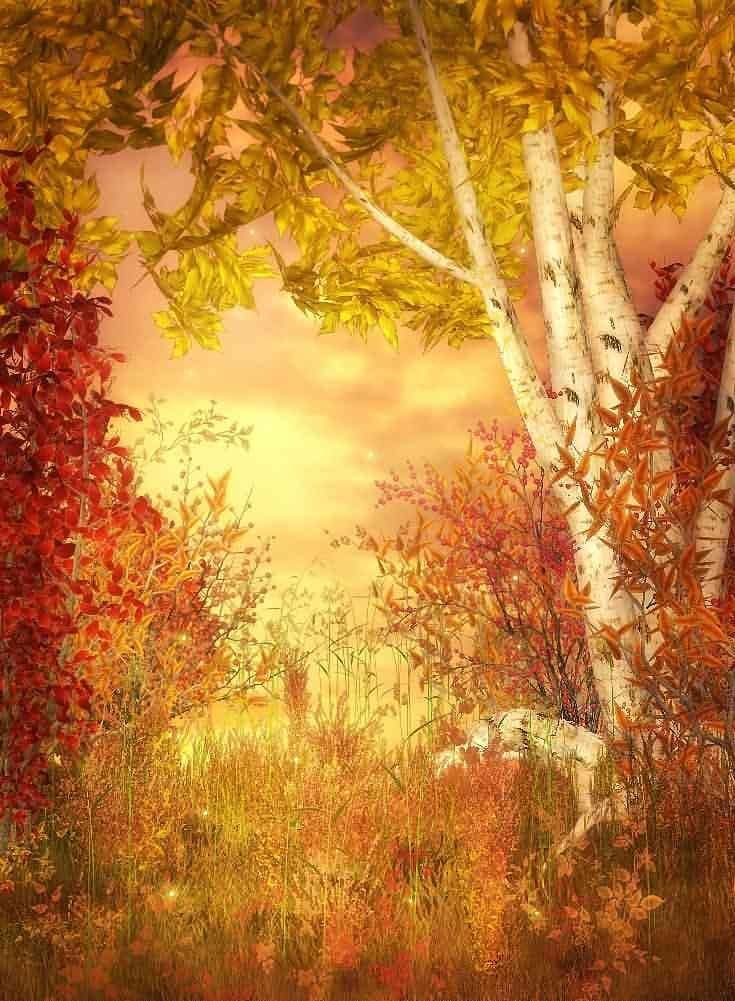 GladsBuy Autumn Leaves 5' x 7' Computer Printed Photography Backdrop Autumn Theme Background DGX-175