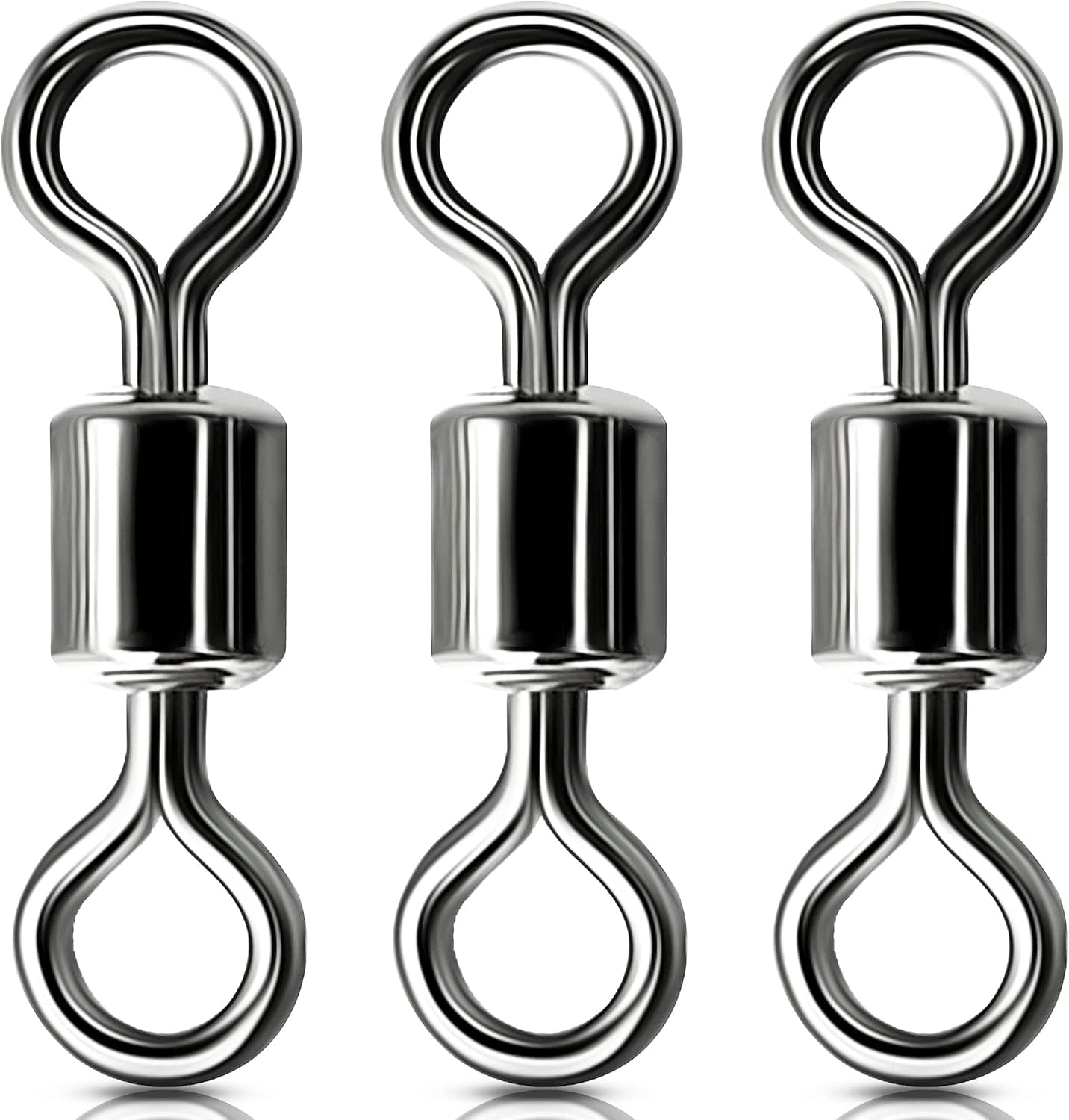 Barrel Swivels Fishing Swivel, 30Lb-1322Lb Stainless Steel Black Nickel Fishing Swivels Fishing Line Connector Freshwater Saltwater Fishing Tackle Accessories