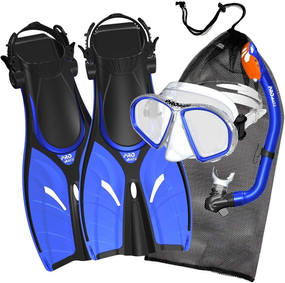 Promate Youth Snorkel Combo Set with Snorkeling Fins