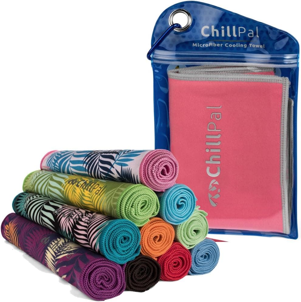 Chill Pal Microfiber Cooling Towel (Pink, 12 x 32 inch)