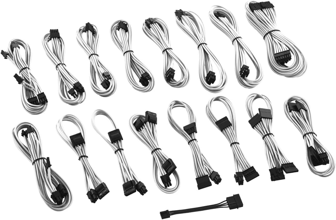 CableMod C-Series ModMesh Cable Kit for Corsair RMi/RMX/RM (Black Label) - White [CM-CSR-FKIT-NKW-R]