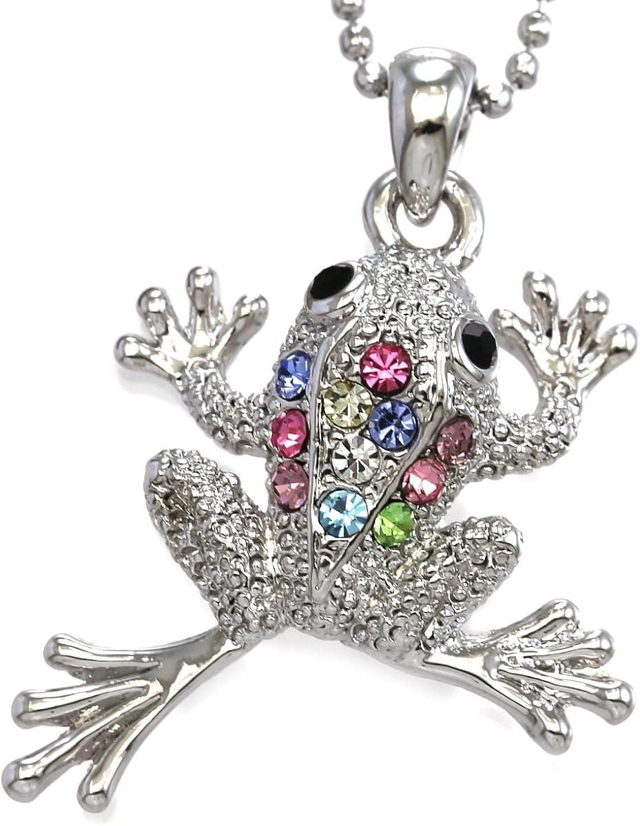 Soulbreezecollection Multicolor Frog Toad Animal Pendant Necklace Charm Women Fashion Jewelry